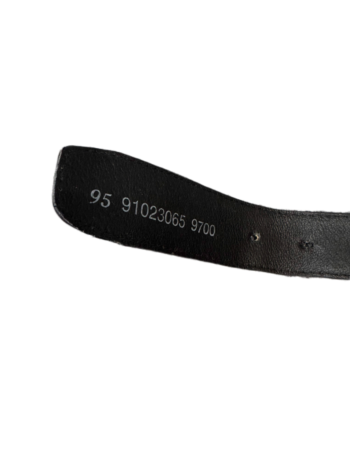 Schuchard & Friese Waist Belt Mens Black Leather Gold Tone Buckle 41.5 inches