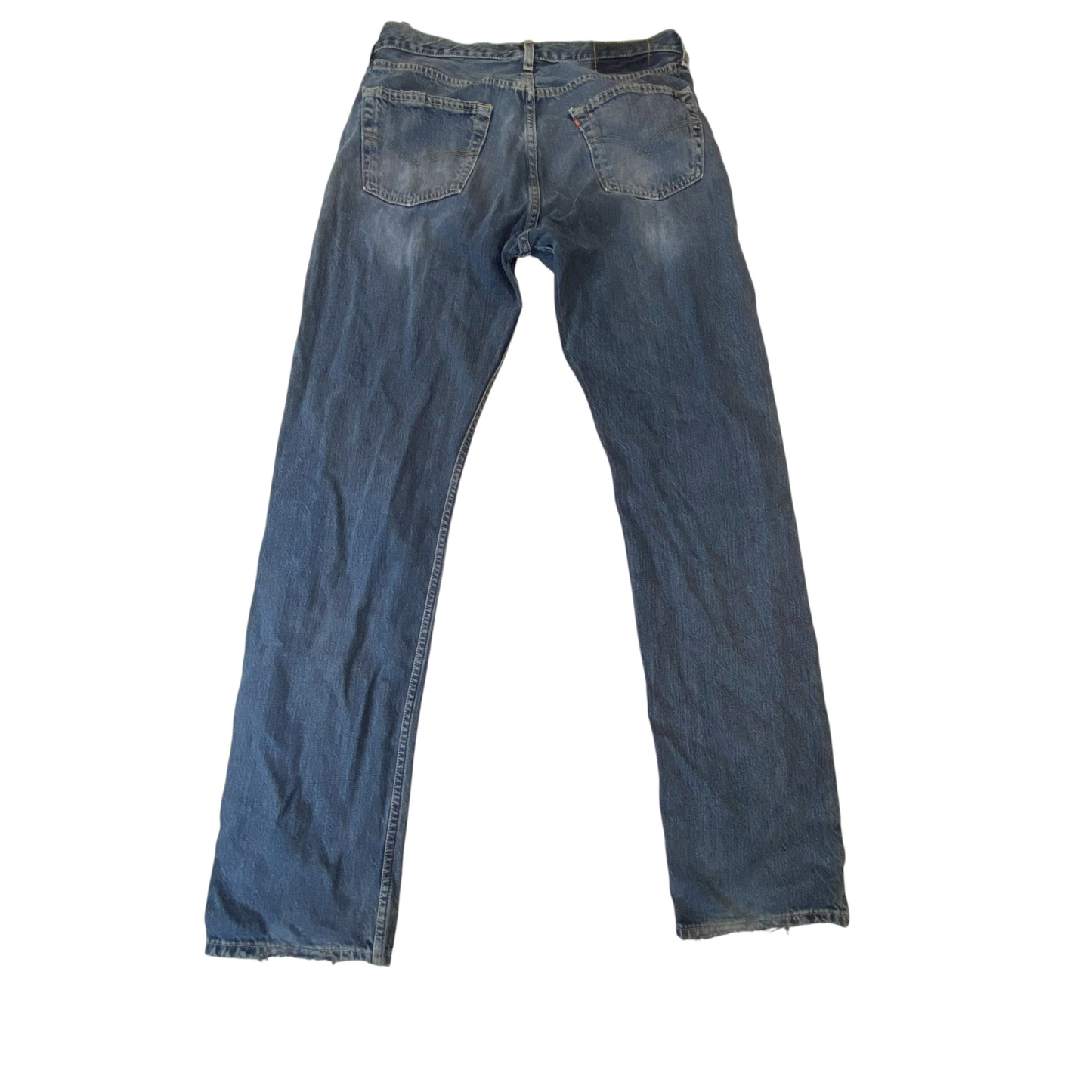 Levi's Jeans Mens Medium Blue Denim Straight Fit Medium Wash Pockets Outdoor