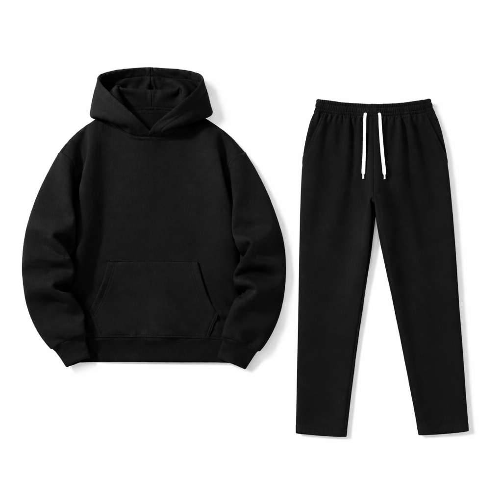 Men’s Heavyweight Tracksuit Set – Warm, Cosy Relaxed Fit Hoodie & Joggers