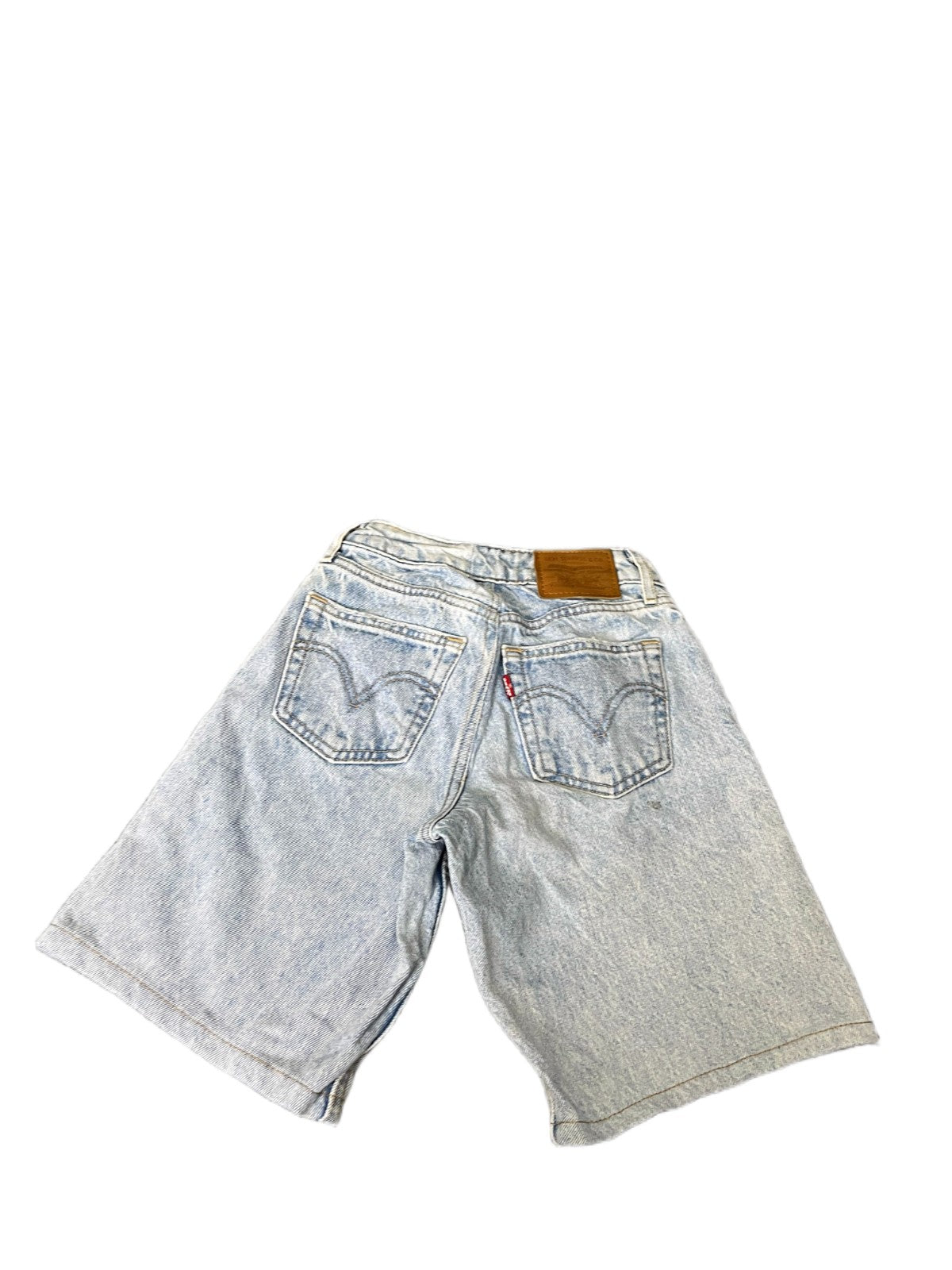 Levi's Jean Shorts Fits as Womens S 22" Waist Blue Denim Light Wash Distressed