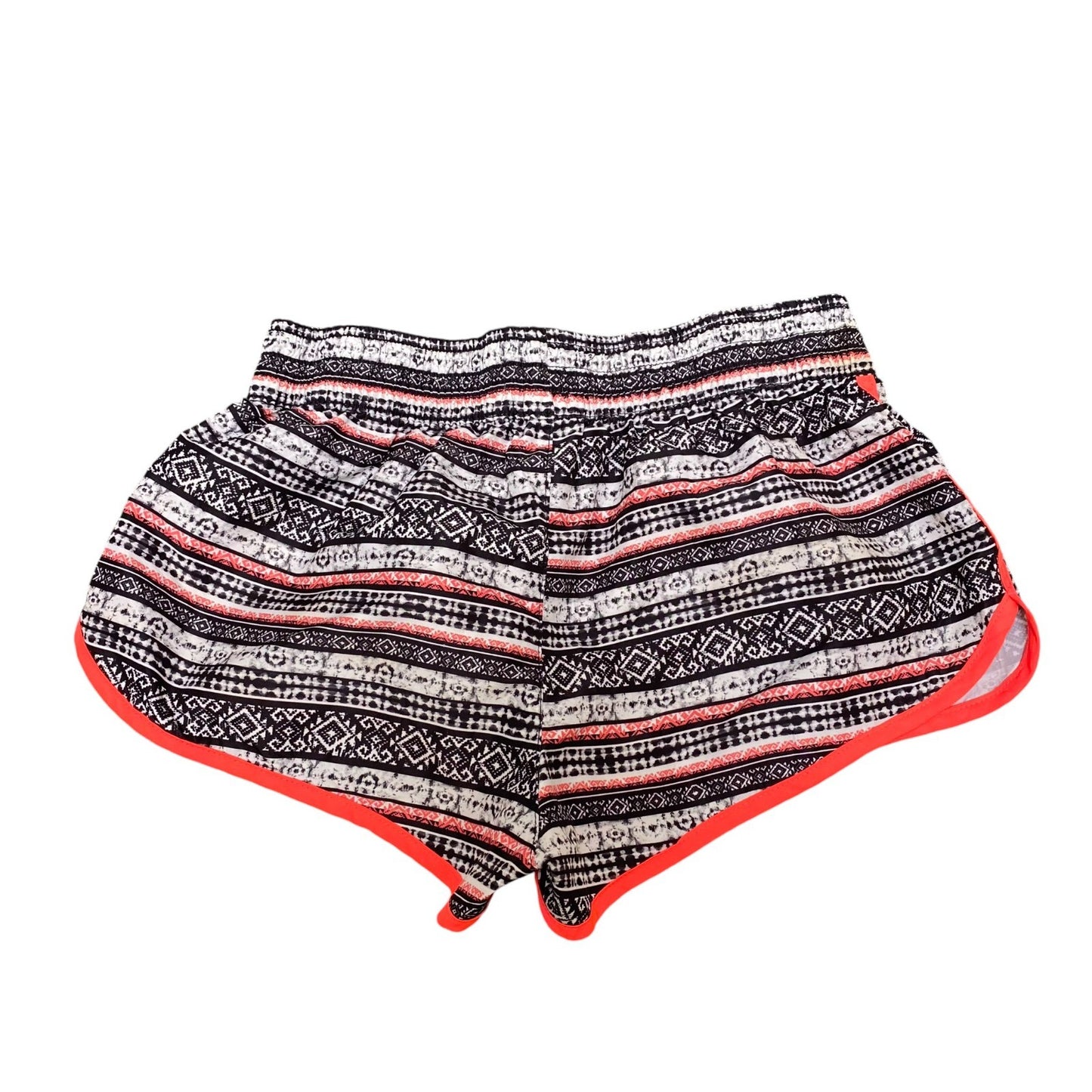 OP Sprinter Shorts Womens Small Grey Orange Aztec Print Athletic Elastic Waist