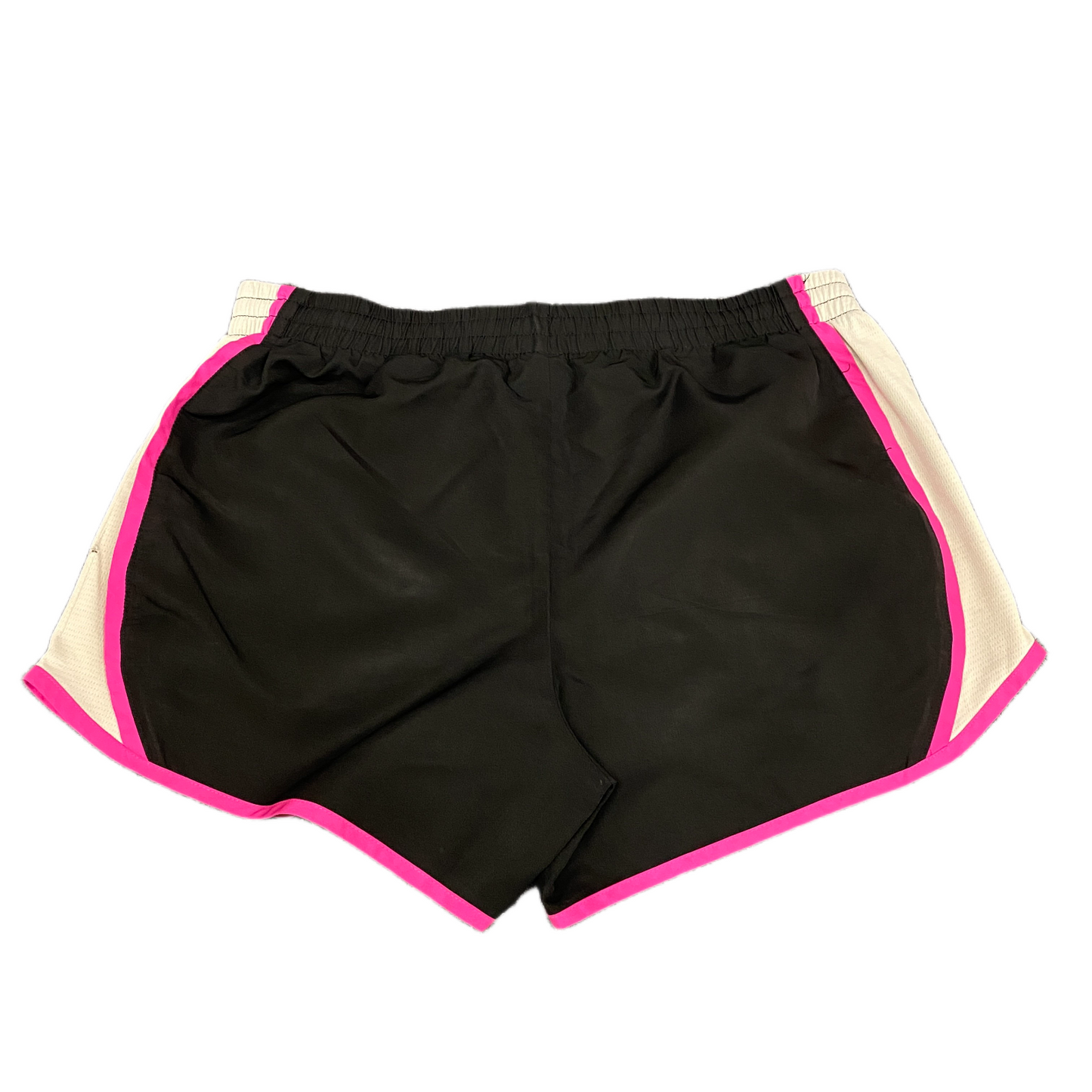 Running Shorts Womens M 30" Waist Black White Mesh Panel Gym Training Drawstring