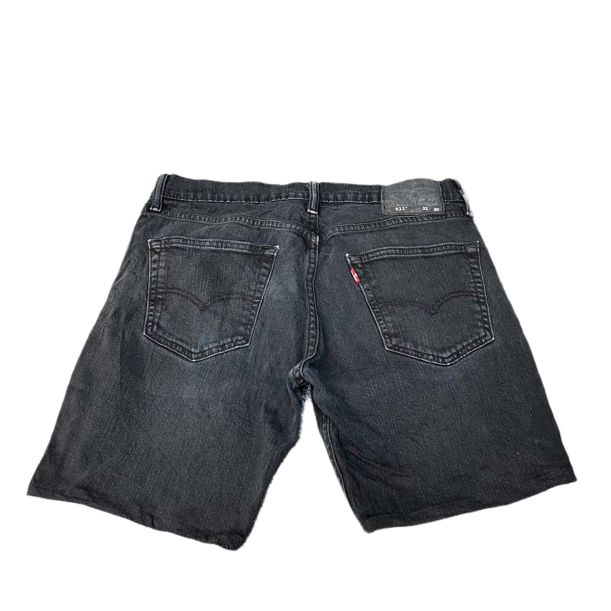 Levi's 511 Jean Shorts Fits as Mens M 31" Waist Black Denim Slim Fit Red Tab
