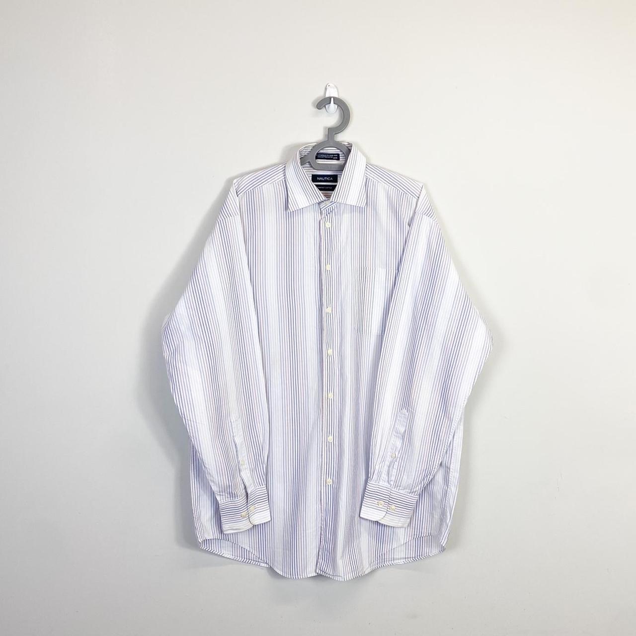 Nautica Shirt Mens Large Multi Stripes Collared Button Down