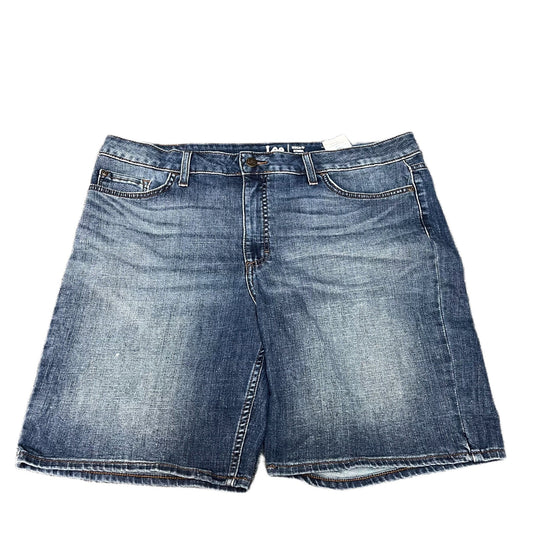 Lee Bermuda Denim Shorts Fits as Womens 2XL 39" Waist Blue Mid Rise Regular Fit