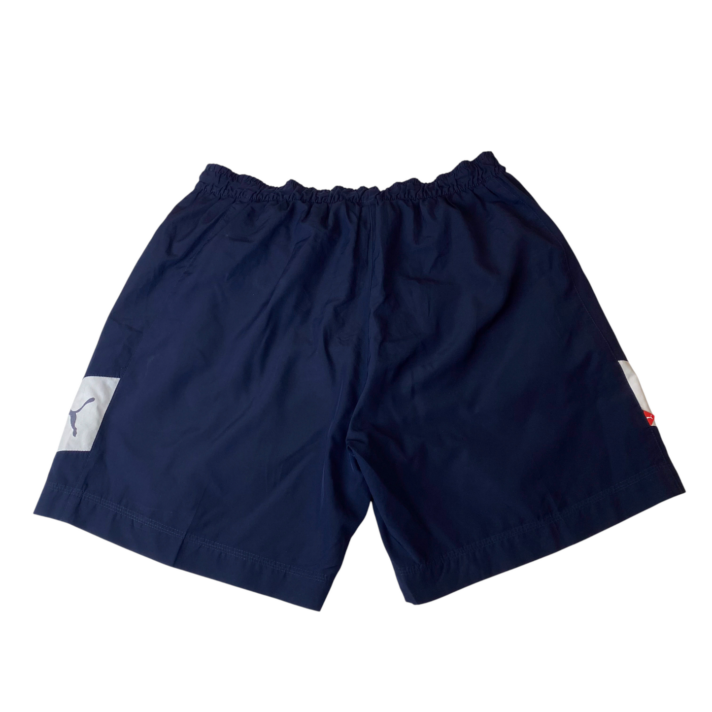 PUMA Athletic Shorts Mens L Blue Solid Climacool Gym Training Pockets Drawstring