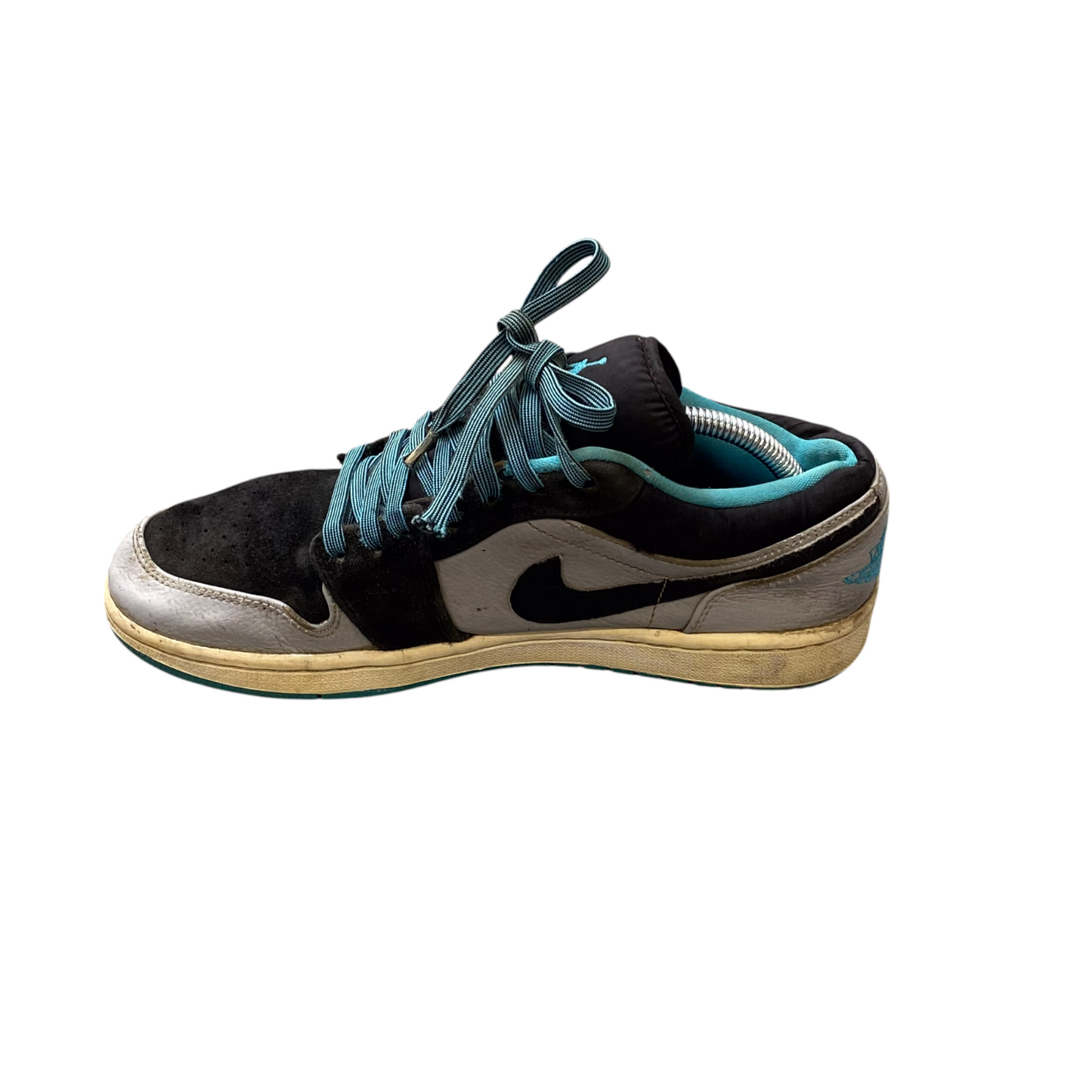 Nike Air Jordan 1 Low Trainers Sneakers Womens 8 Black White Athletic Lace Up