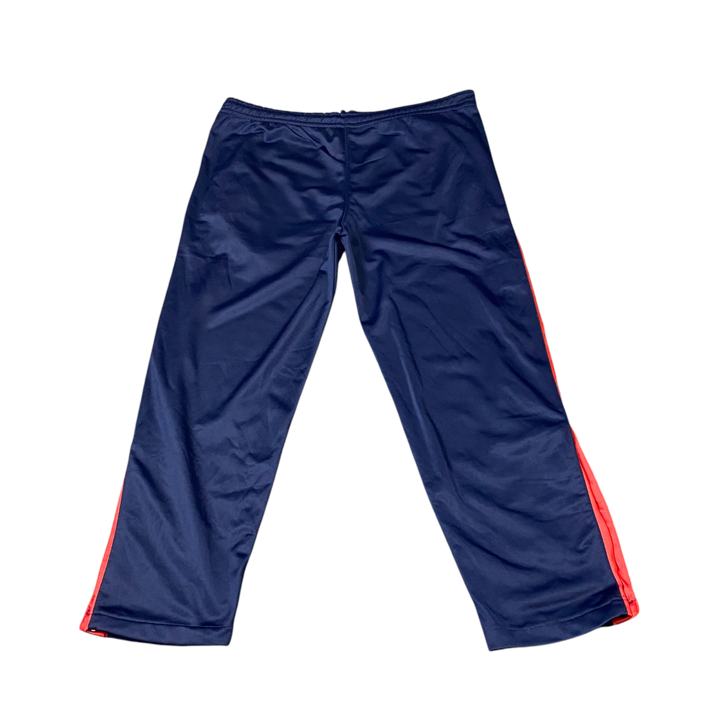 Joggers Mens M Blue Red Side Snap Button Elastic Waist Drawstring Track Pants