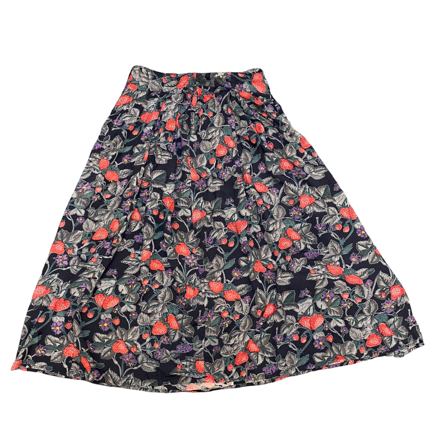 Sweet Flair A-Line Skirt Womens M Multi Floral Pleated Knee Length Outdoor