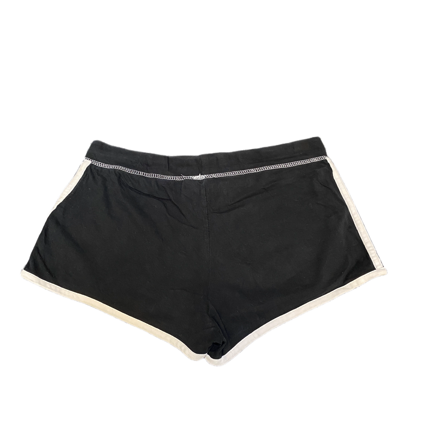 Running Sprinter Shorts Women M 29" Waist Black Athletic Gym Workout Dolphin Hem