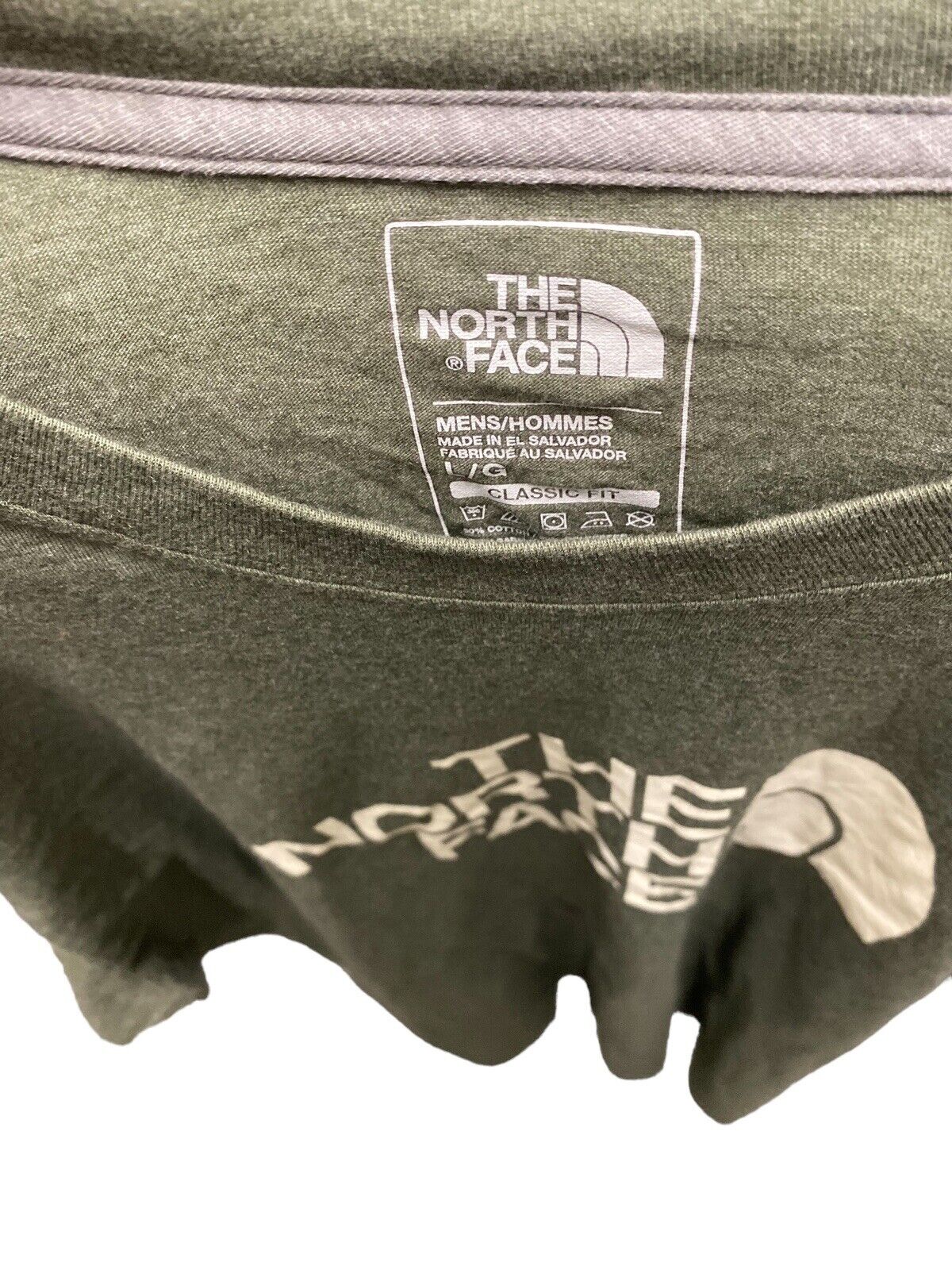 The North Face T-Shirt Green Mens L Chest Logo