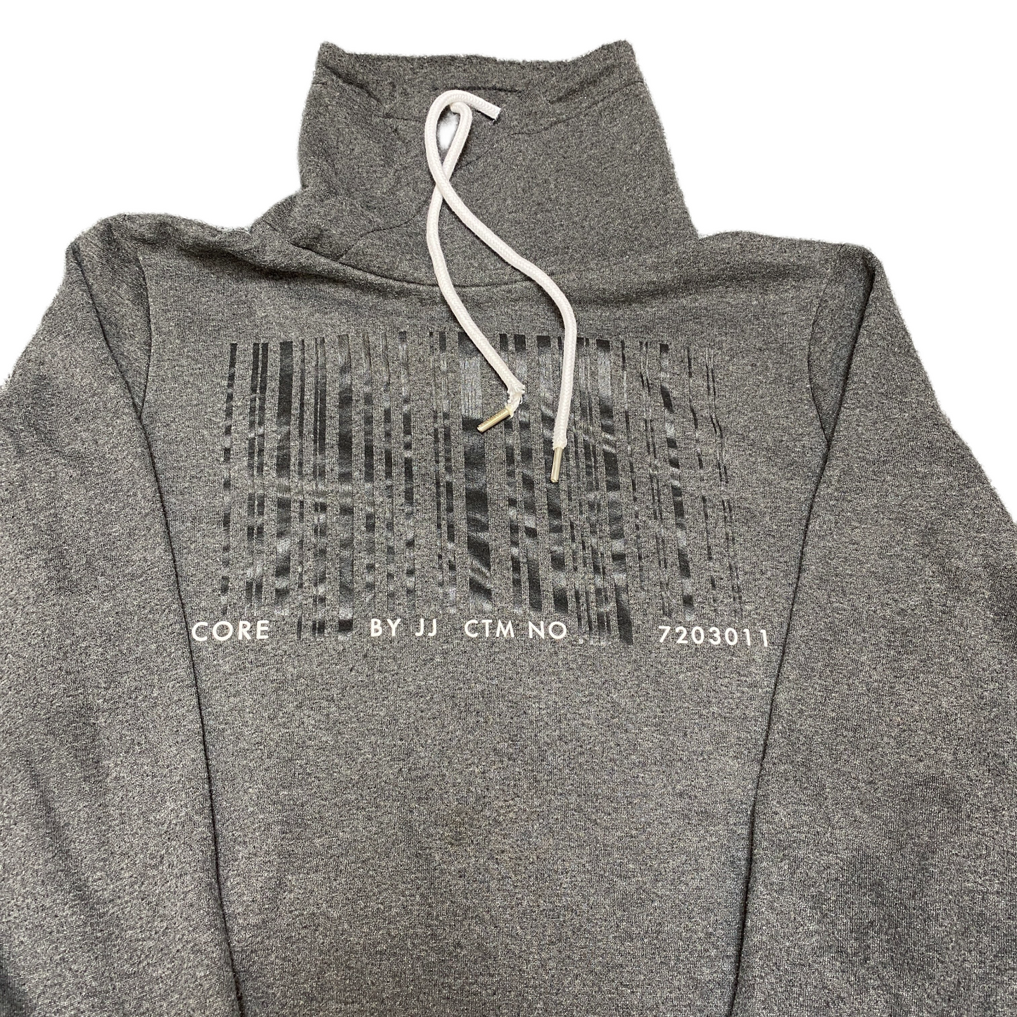 Core by Jack & Jones Hoodie Womens M Charcoal Heather Funnel Neck Drawstring