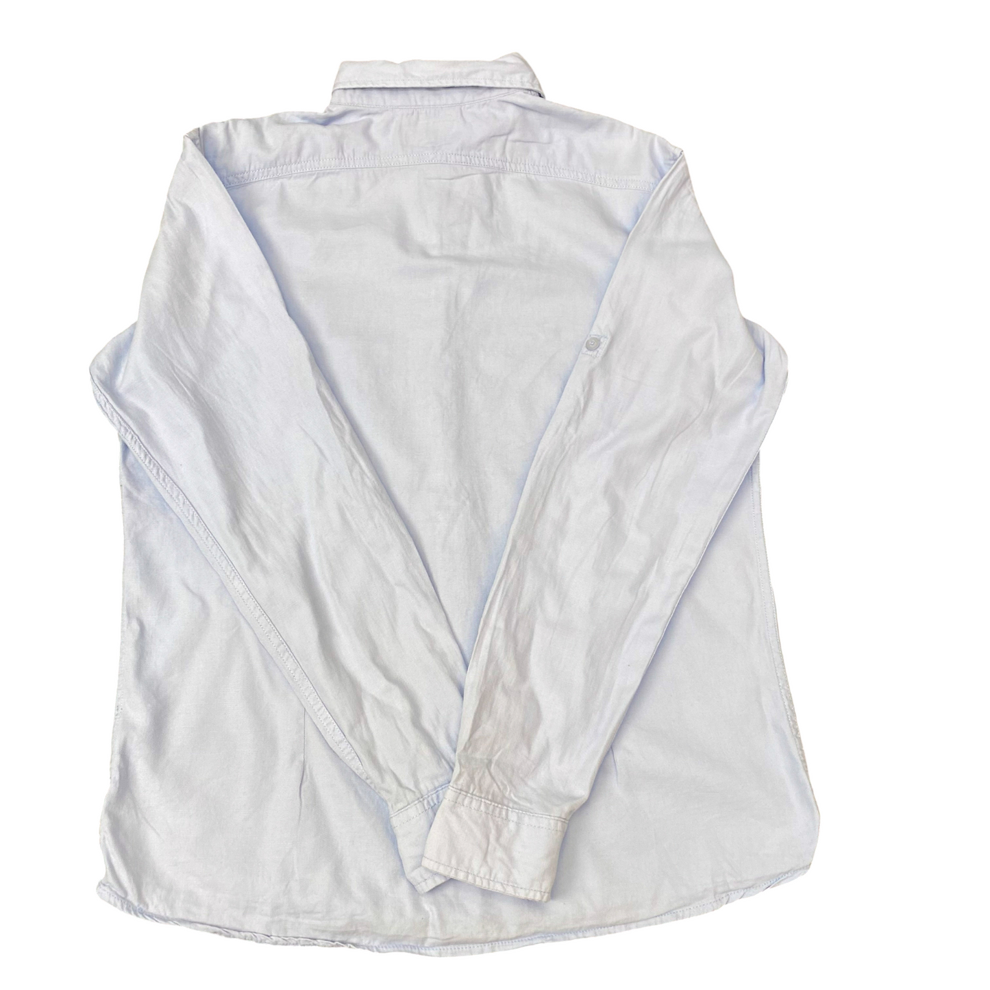 Polo Ralph Lauren Shirt Mens M Blue Long Sleeve Black Pony Logo Button Down