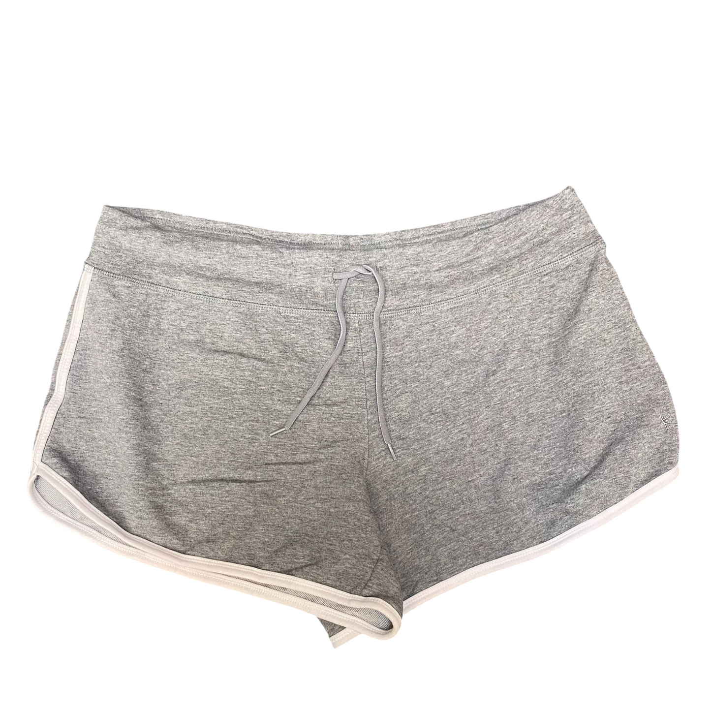 Running Sprinter Shorts Womens Large Grey Athletic Fit Gym Workout Dolphin Hem