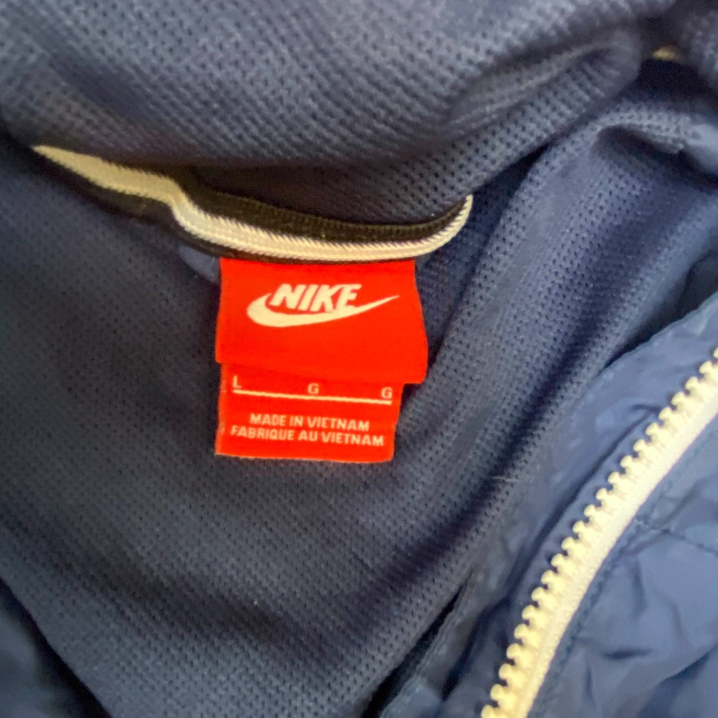 Nike Sportswear Windrunner Jacket Mens Large Red Navy Mesh Lined Hooded Full Zip