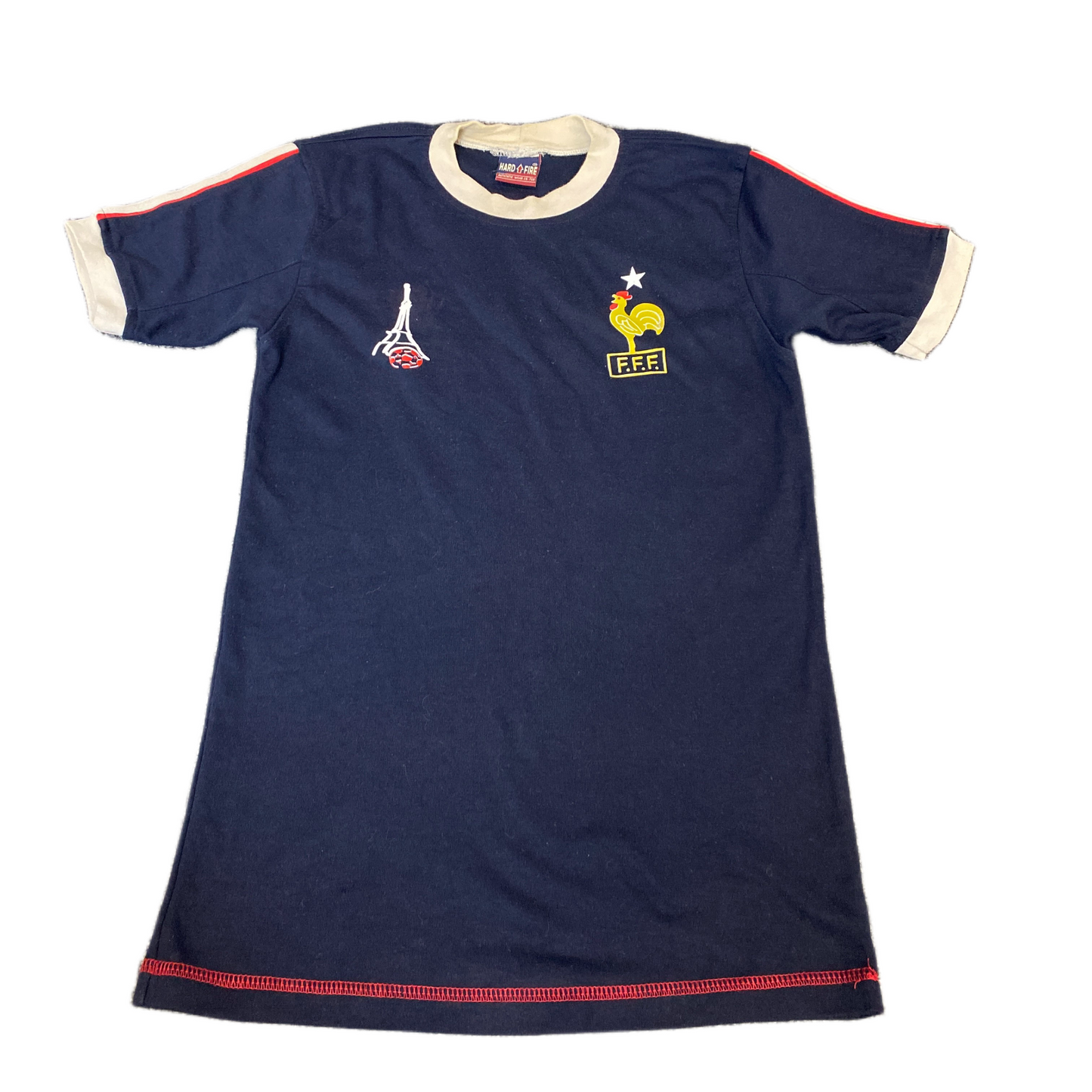 Les Bleus France National Football Team Zidane 5 Hard Fire T-Shirt Boys XS Navy
