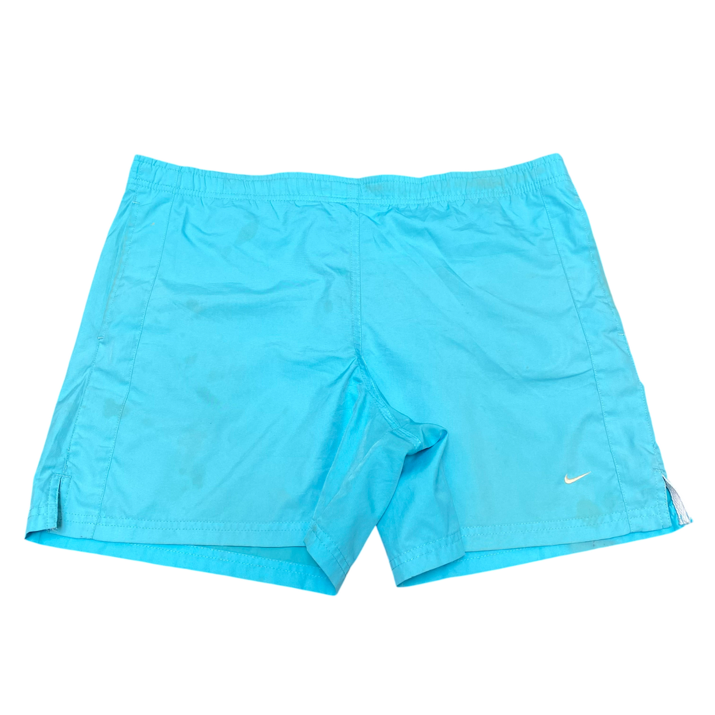 Nike Swim Trunks Shorts Womens Small Blue Stretch Elastic Waist Athletic Gym Fit