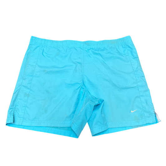 Nike Swim Trunks Shorts Womens Small Blue Stretch Elastic Waist Athletic Gym Fit