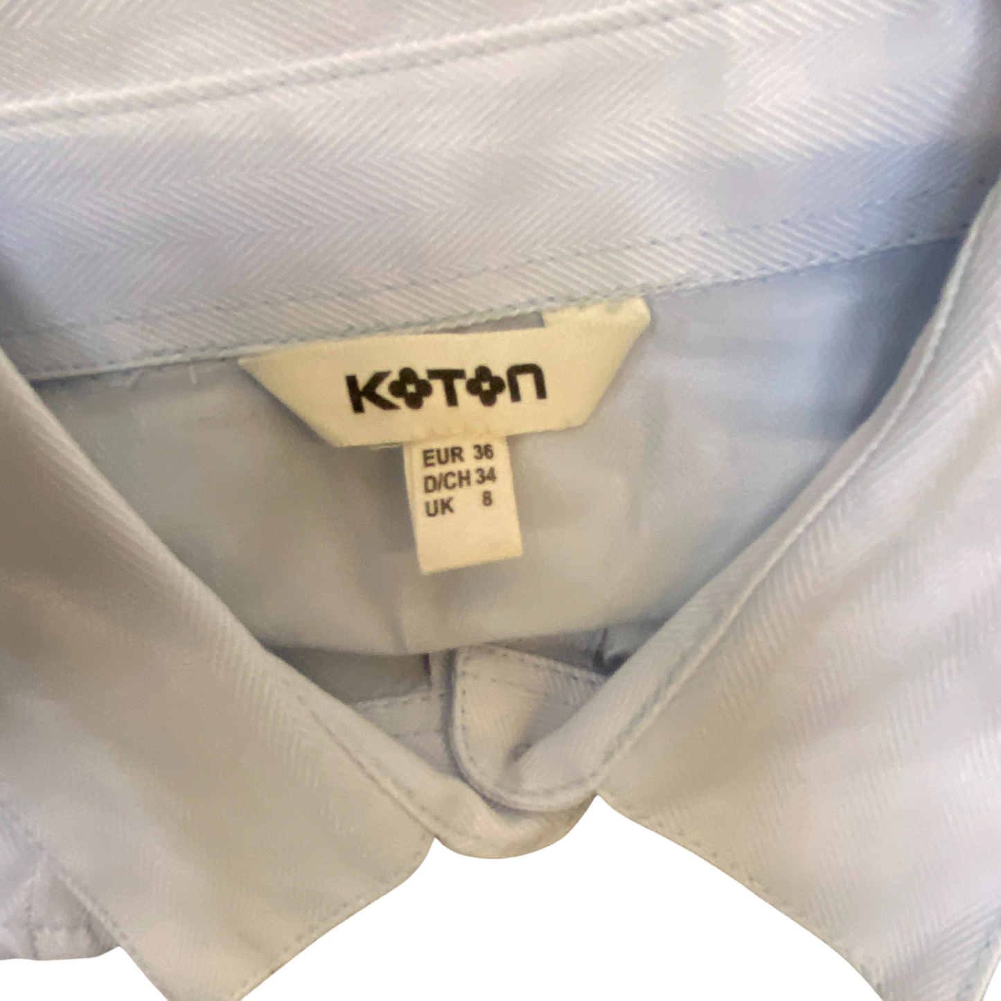 Koton Shirt Top Womens S Blue Long Sleeve Collared Button Down Comfort Outdoor