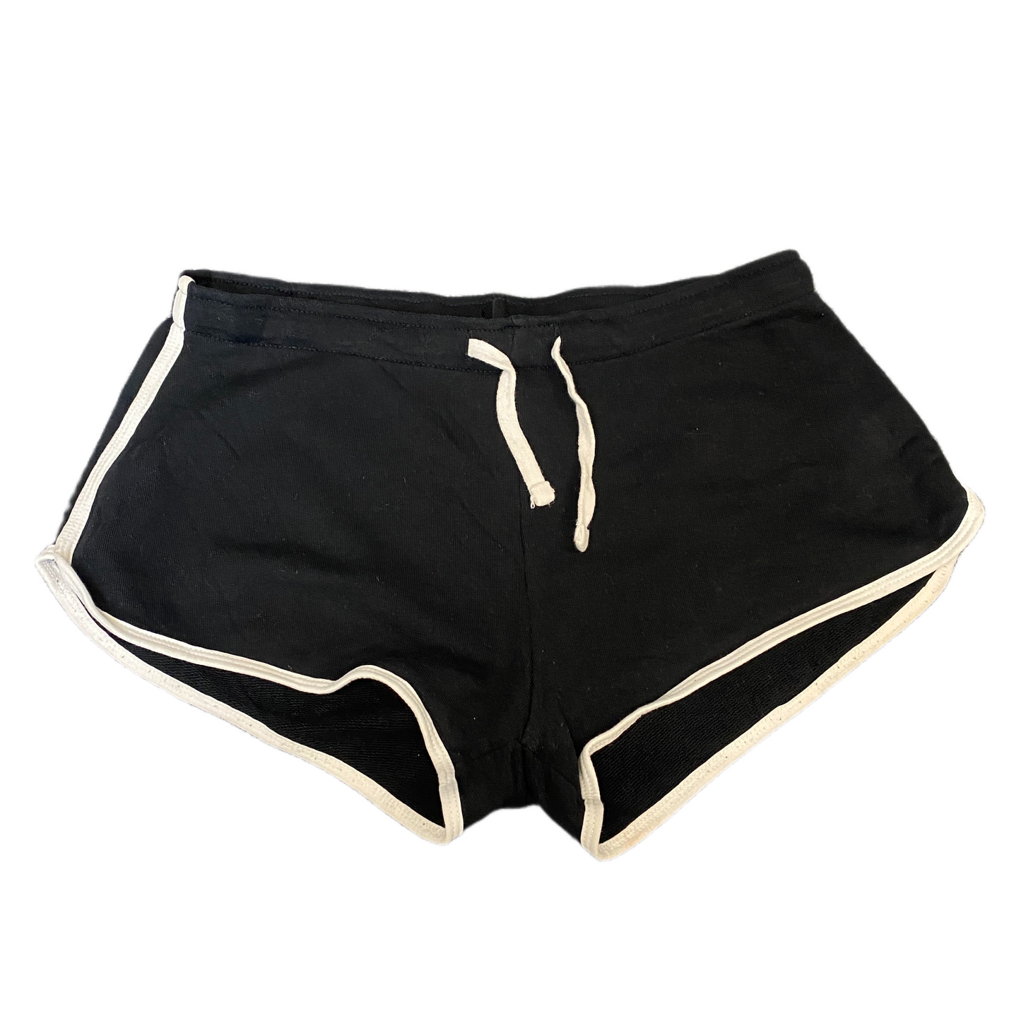 Running Sprinter Shorts Womens L 29" Waist Black Athletic Workout Dolphin Hem