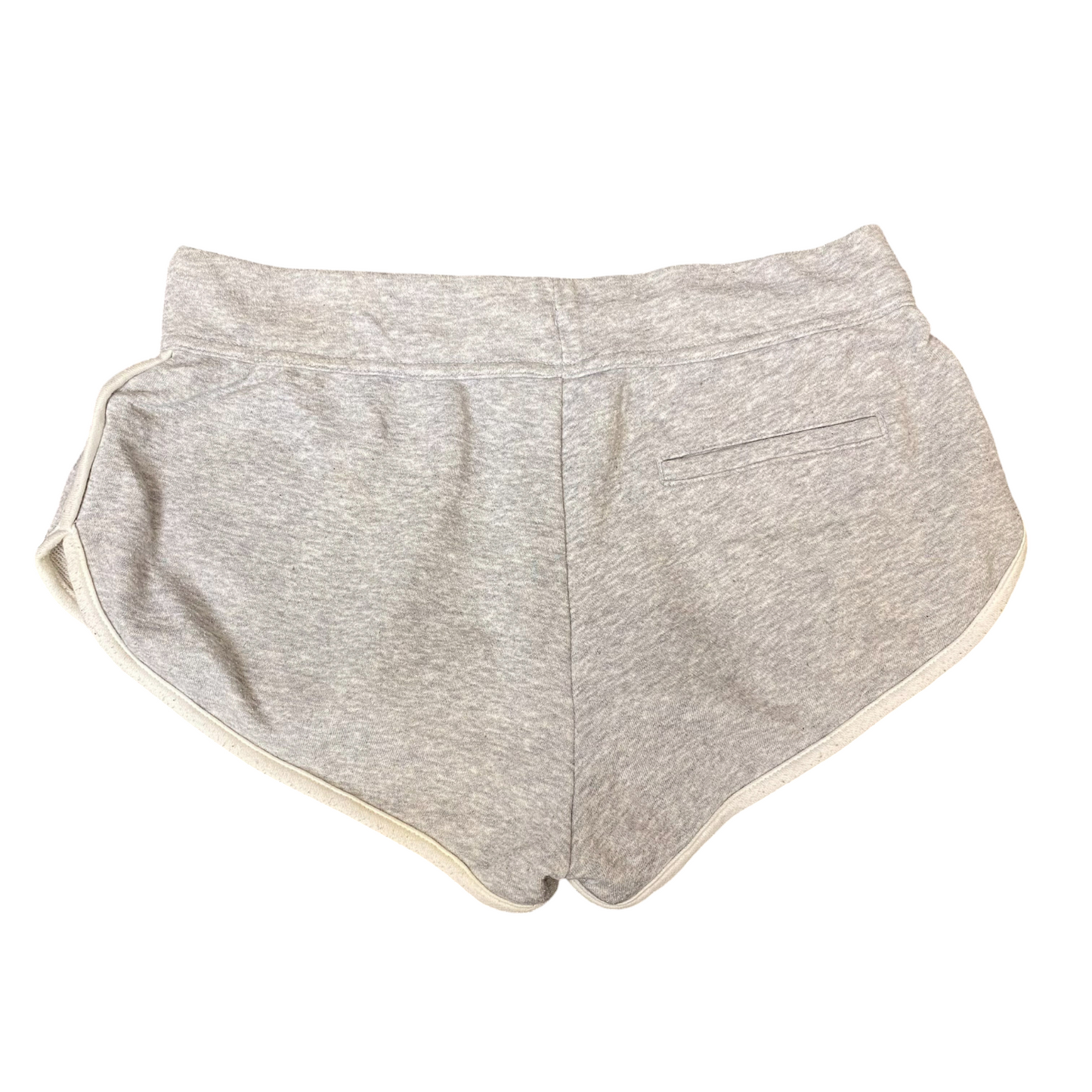 Running Sprinter Shorts Womens Large Grey Athletic Drawstring Waist Dolphin Hem