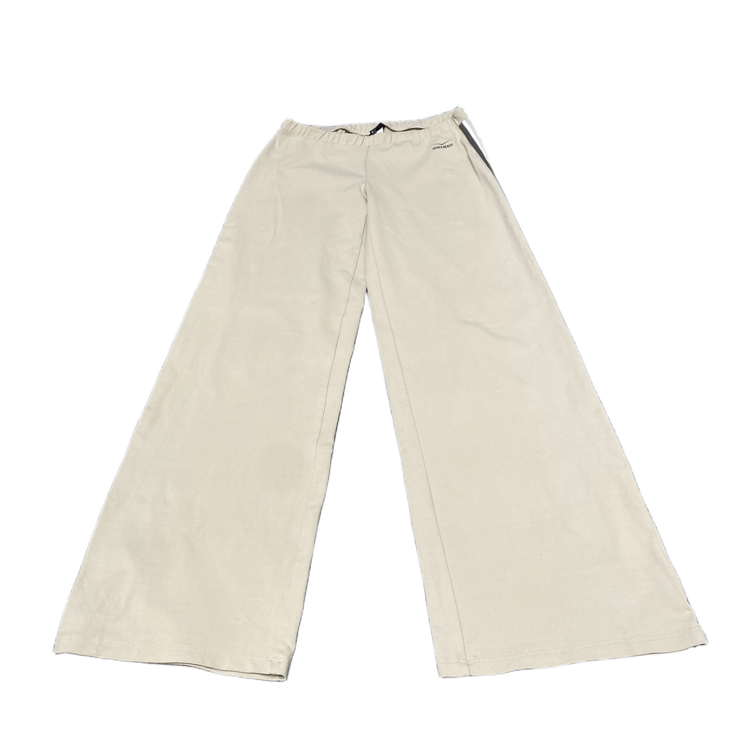 Venice Beach Activewear Joggers Fits as Women 28" Waist Ivory Wide Leg Trouser