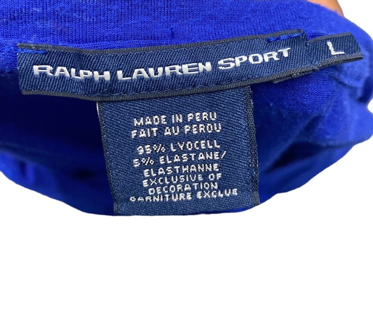 Ralph Lauren Sport Long Sleeve Sweatshirt Top Blue Mens L Chest Logo