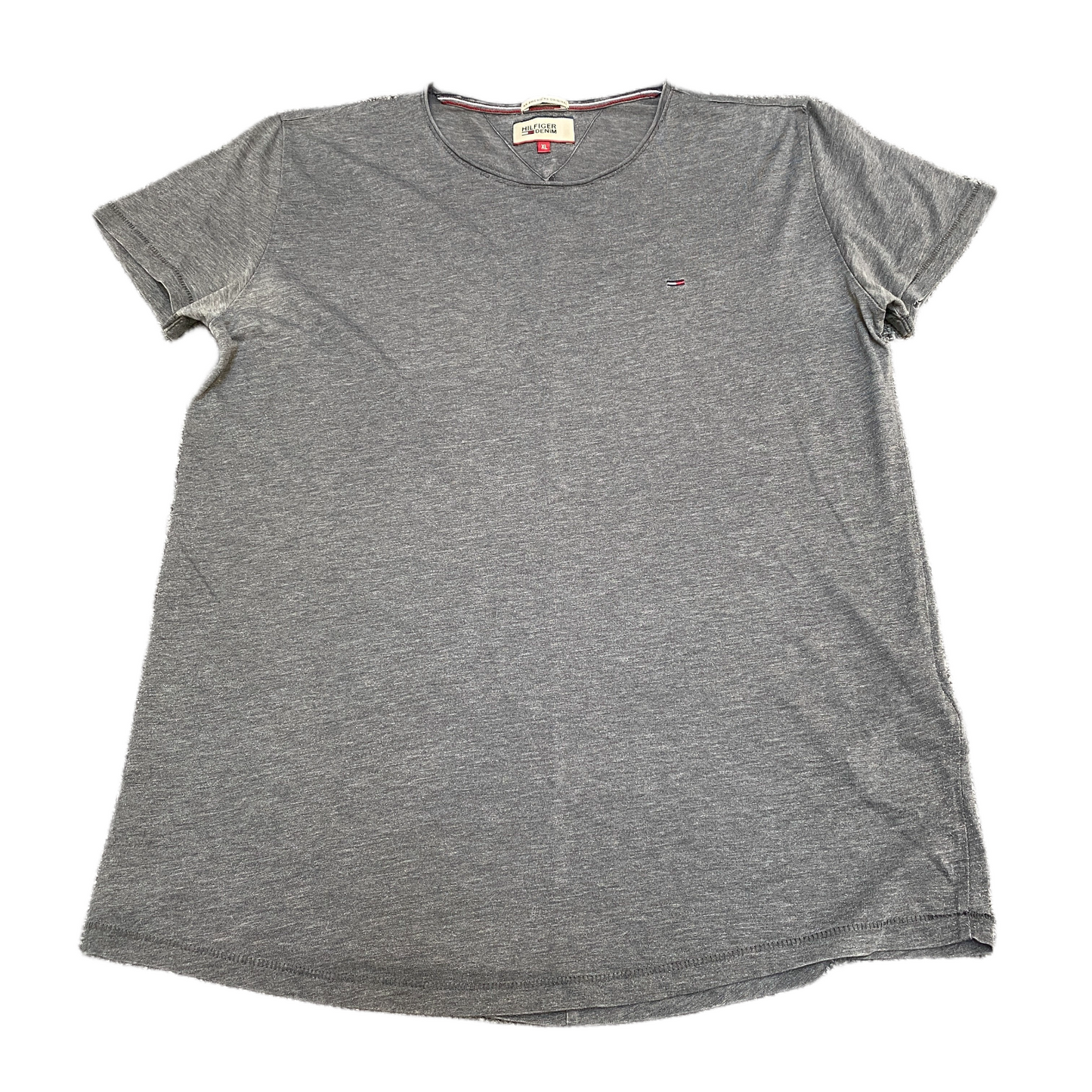Tommy Hilfiger Shirt Mens XL Grey American Original Short Sleeve Crew Neck Tee