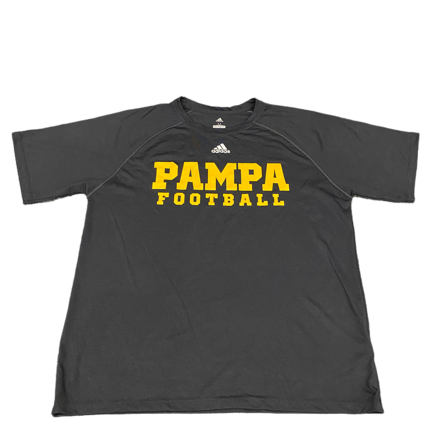 Adidas Pampa Football T-Shirt Fits as Mens M Black Graphic Logo