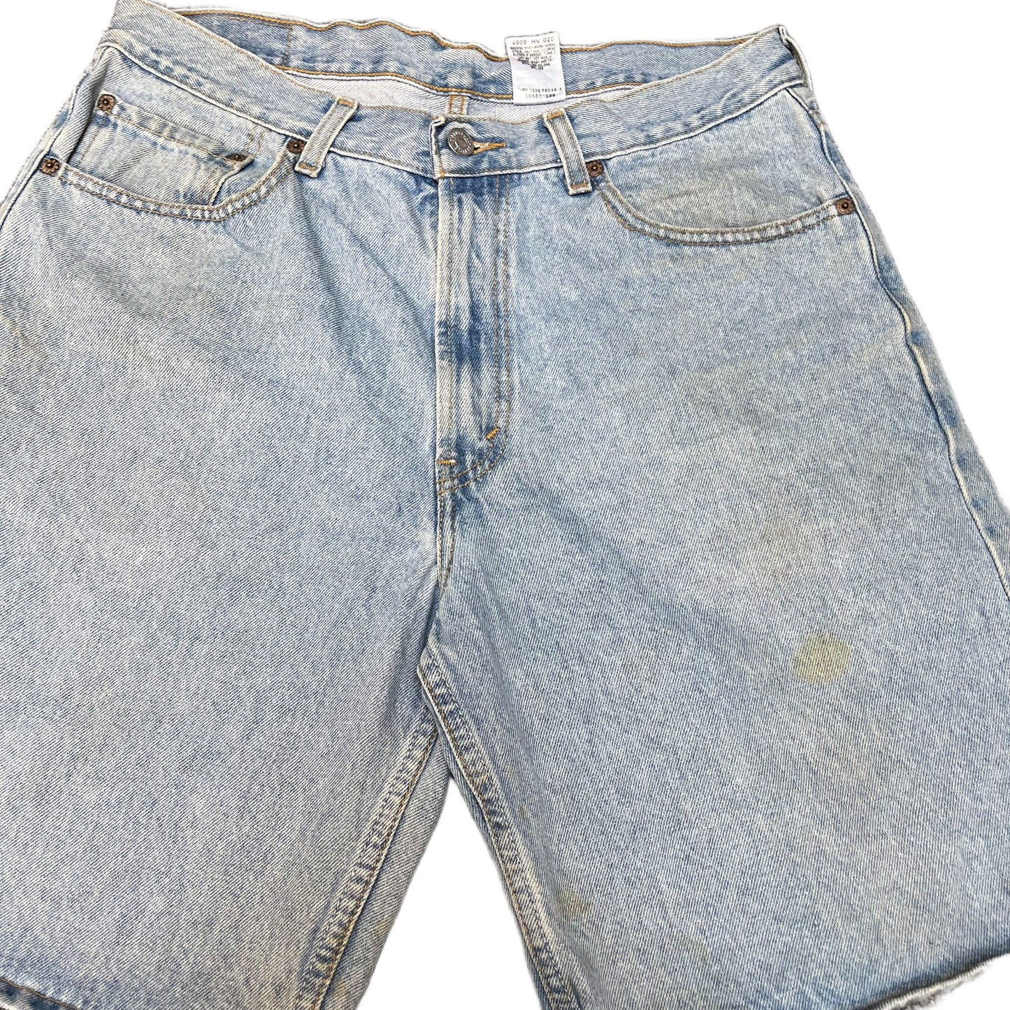 Levi's 550 Denim Shorts Womens L 32" Waist Blue Light Wash Relaxed Fit Red Tab