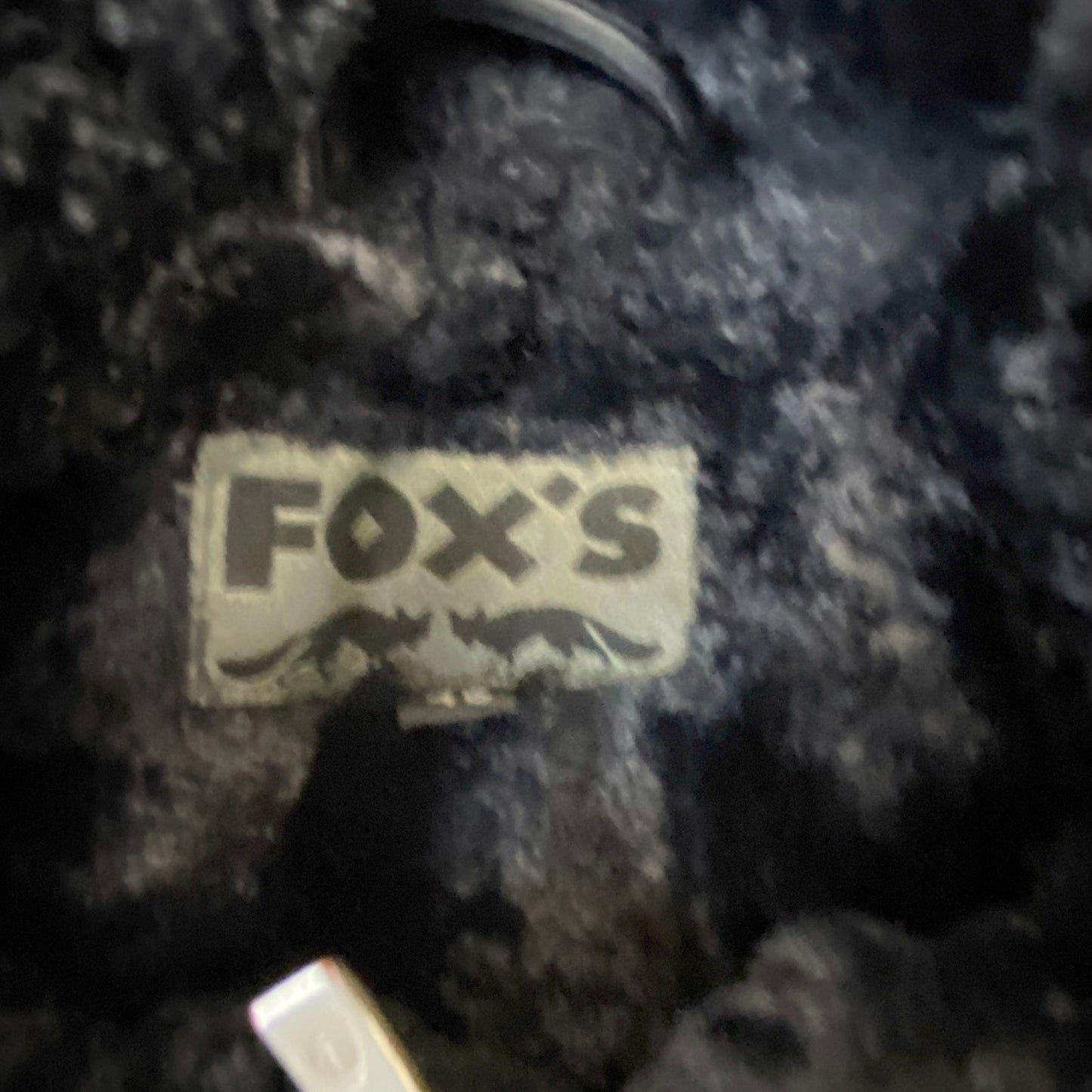 FOX'S Faux Fur Jacket Womens Large Black Classic Long Sleeve Collared Full Zip