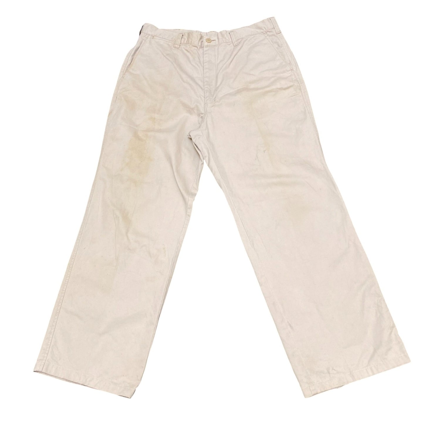 Dickies Trousers Mens Large Ivory Regular Fit Slash Pocket Workwear Outdoor