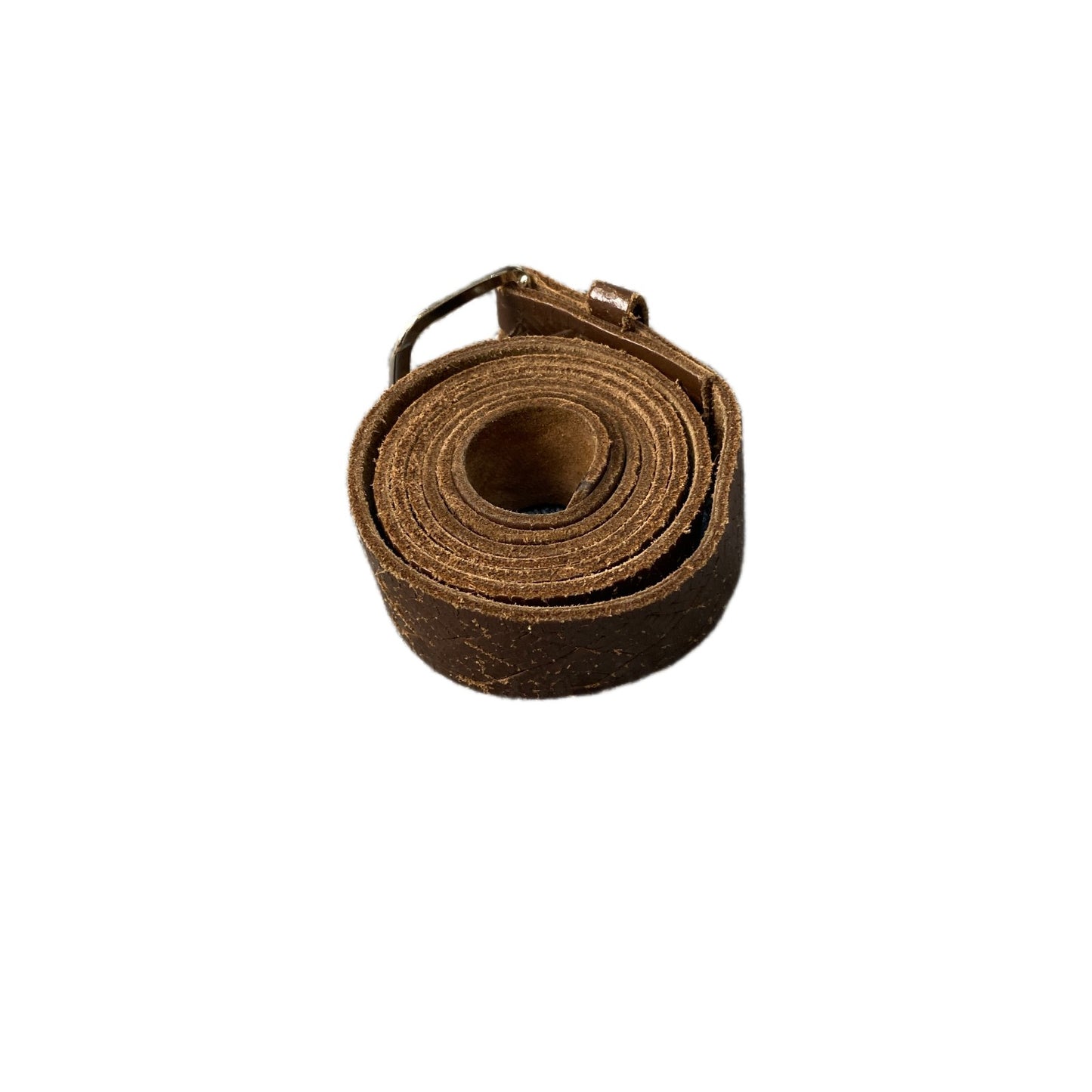 Waist Belt Mens Brown Textured Leather Adjustable Silver Pin Buckle 43.5 Inches