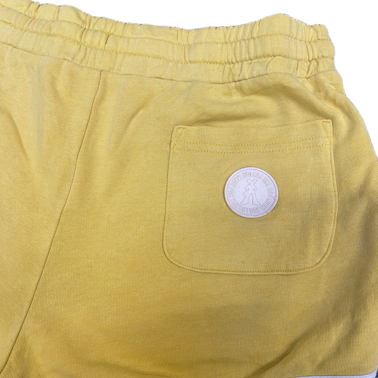 Running Sprinter Shorts Womens M 29" Waist Yellow Athletic Workout Dolphin Hem