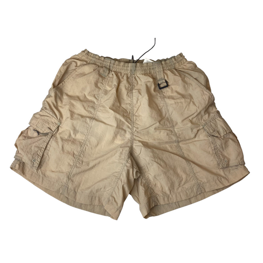Columbia Athletic Shorts Mens M Khaki Solid Hiking Elastic Waist Sportswear