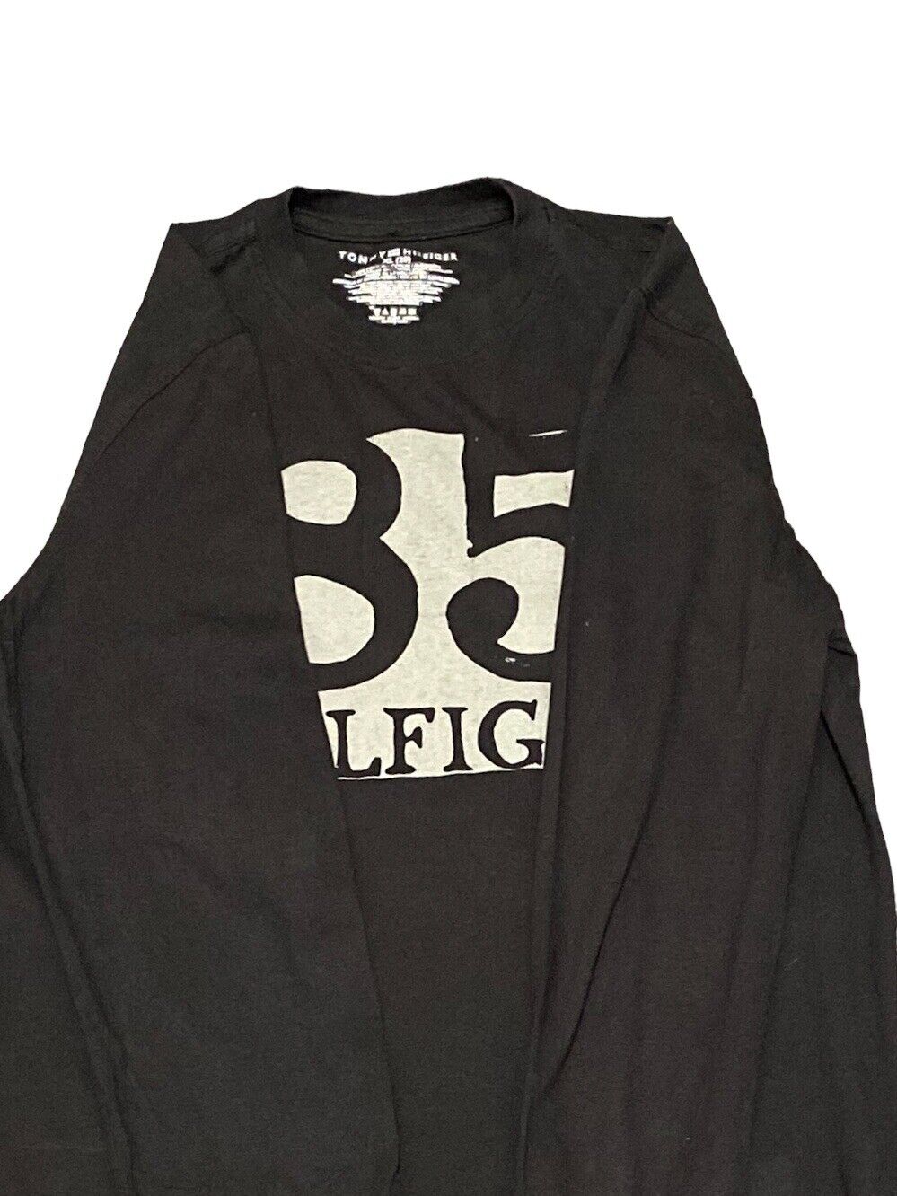 Tommy Hilfiger 85 Spellout Sweatshirt Logo Black Womens XL