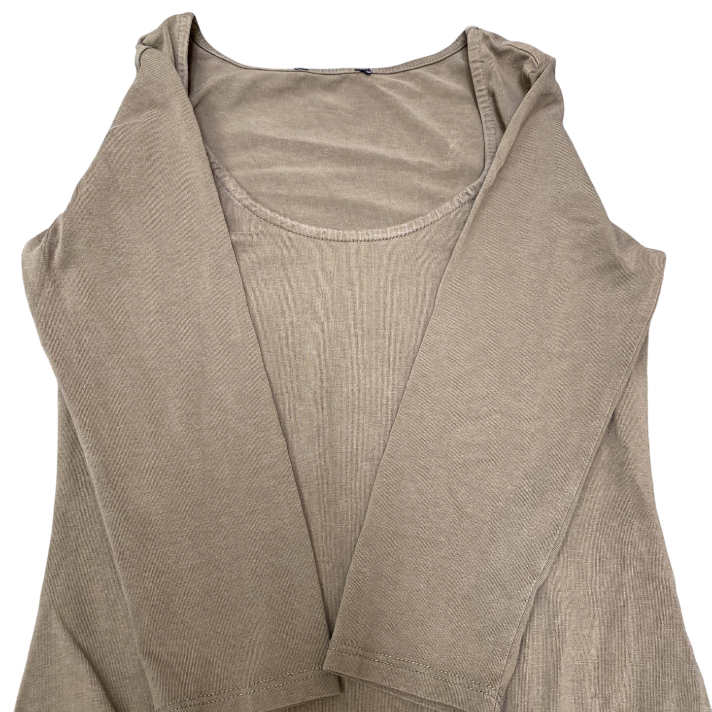 Bodysuit Womens S Green Casual Long Sleeve Scoop Neck Comfort Fit Outdoor