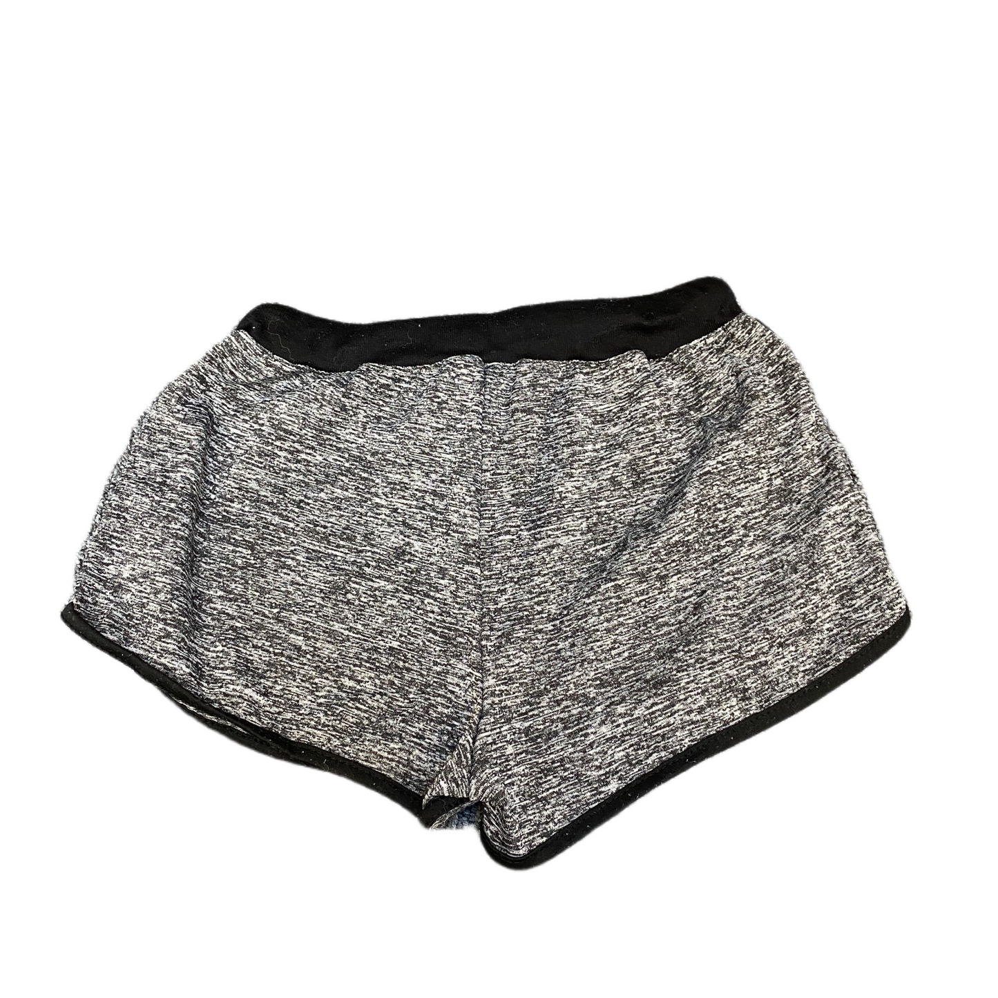 Running Sprinter Shorts Womens M Grey Black Athletic Gym Workout Dolphin Hem