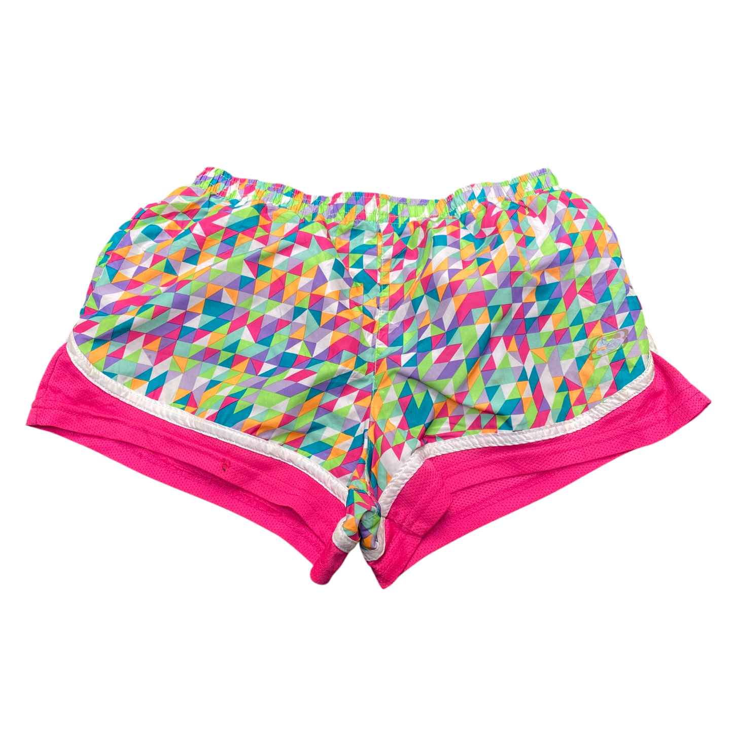 Active Running Shorts Girls 24W Multicoloured Geometric Athletic Elastic Waist