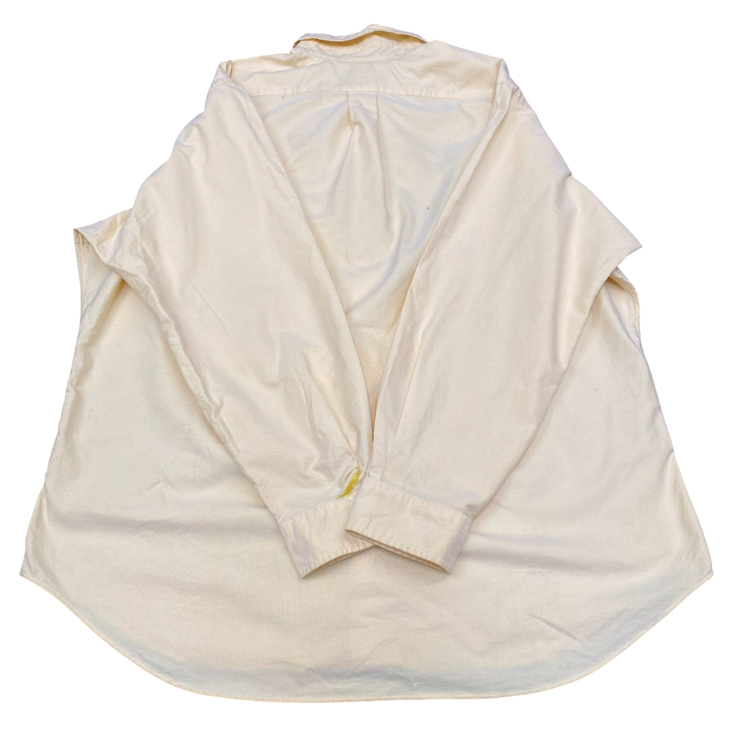 Ralph Lauren Formal Shirt Men XL Yellow Classic Fit Long Sleeve Logo Button Down