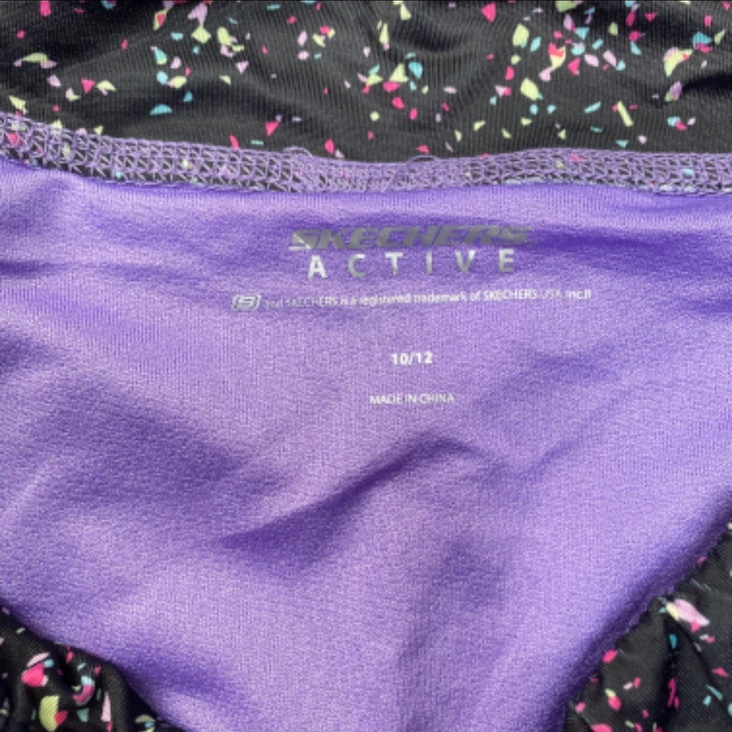 Skechers Running Shorts Womens 26W Purple Pink Athletic Elastic Waist Lined K2