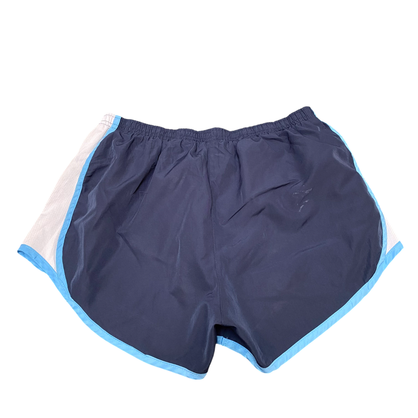 Running Sprinter Shorts Womens Large Blue White Performance Athletic Fit Workout