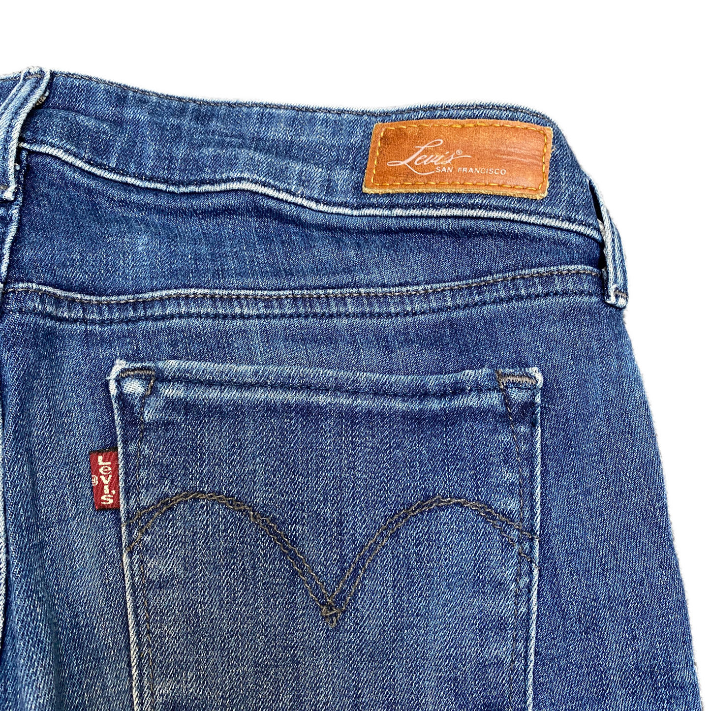 Levi's Jeans Fits as Womens 28" Waist Blue Slight Curve Denim Grunge Skinny Leg