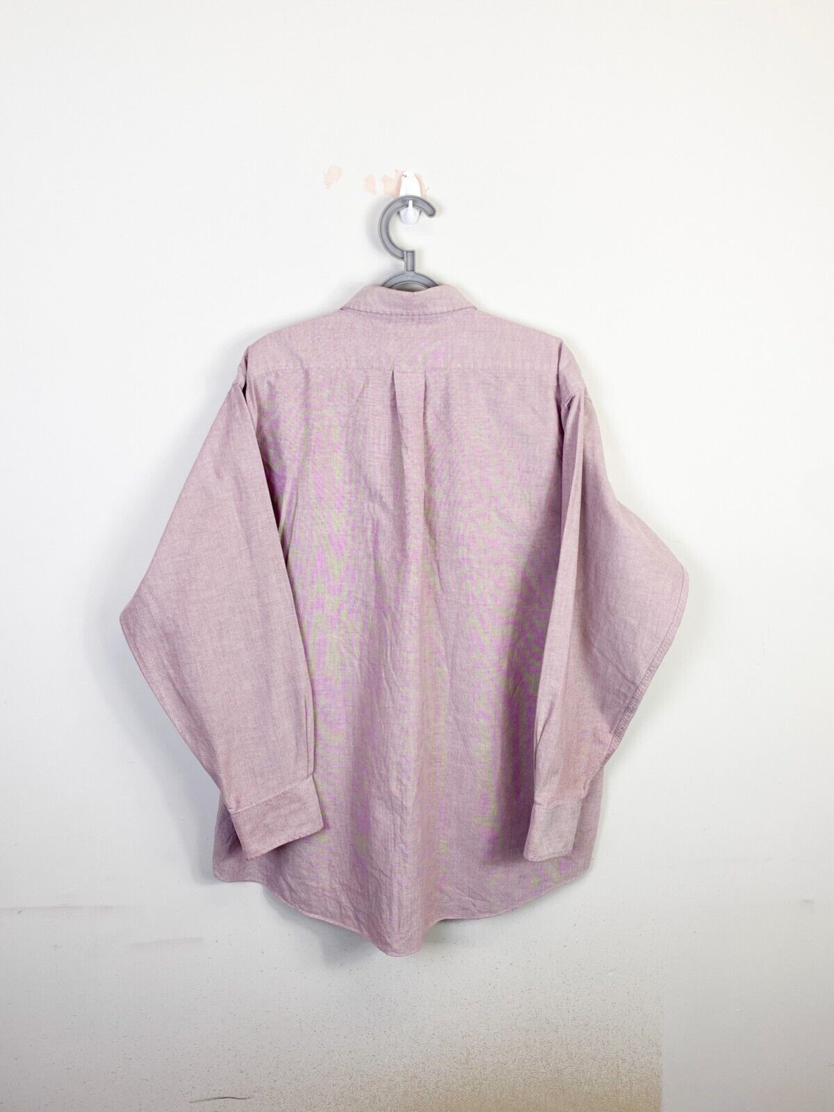 Chaps Shirt Men Large Pink Cotton Classic Fit Oxford Collared Casual Button Down