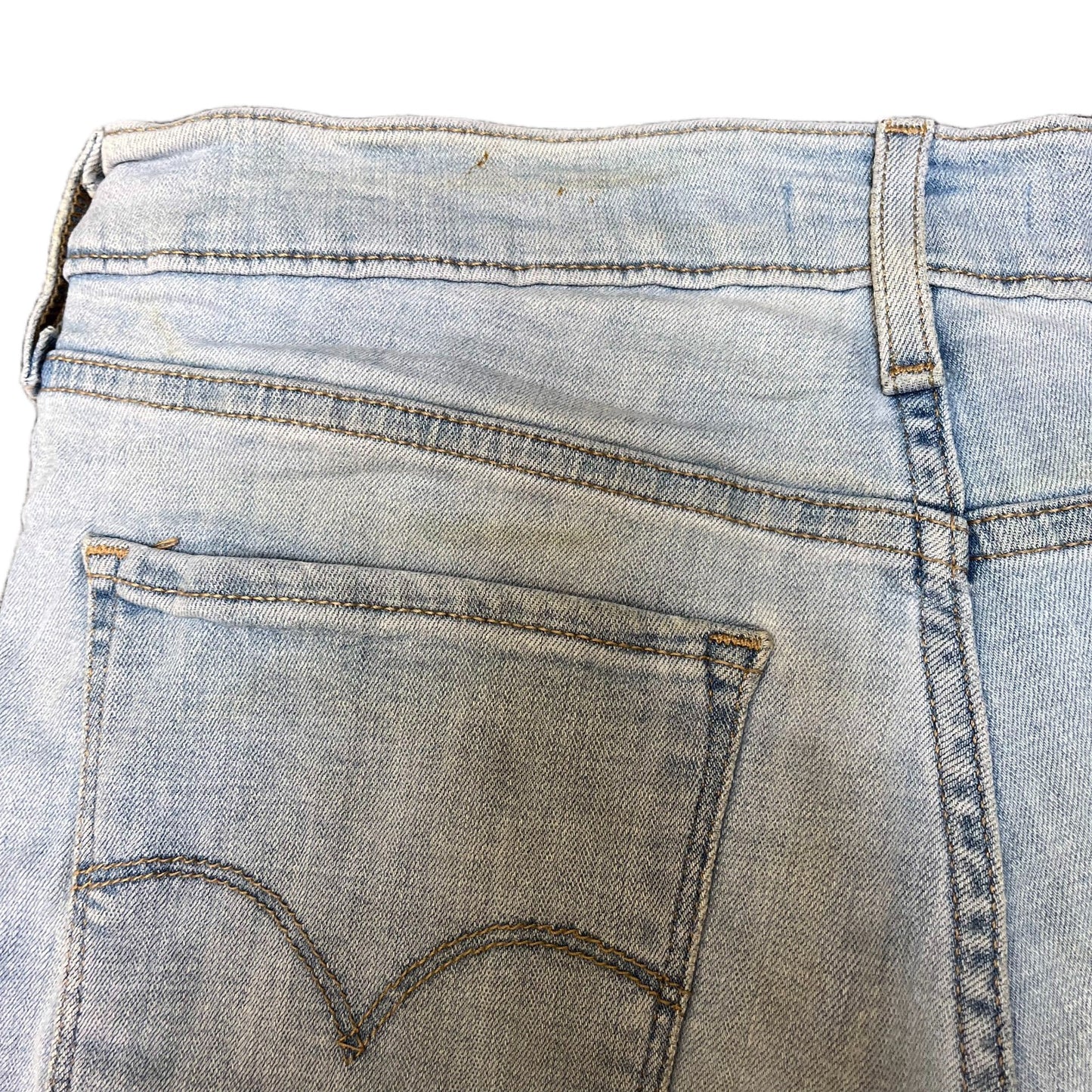 Levi's 311 Shaping Skinny Denim Shorts Fits as Women L 32" Waist Blue Light Wash