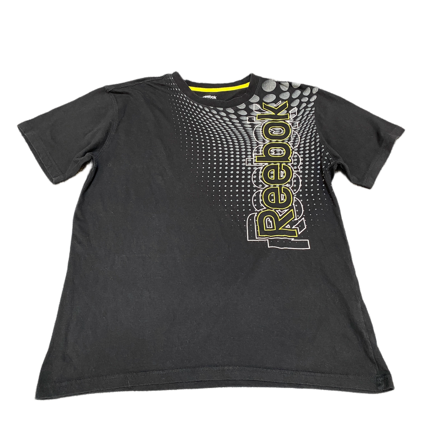 Reebok T-Shirt Womens Medium Black Graphic Print Regular Fit Short Sleeve Tee