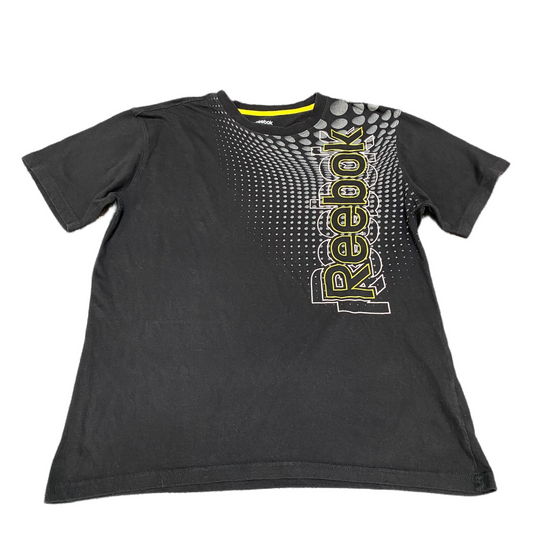 Reebok T-Shirt Womens Medium Black Graphic Print Regular Fit Short Sleeve Tee
