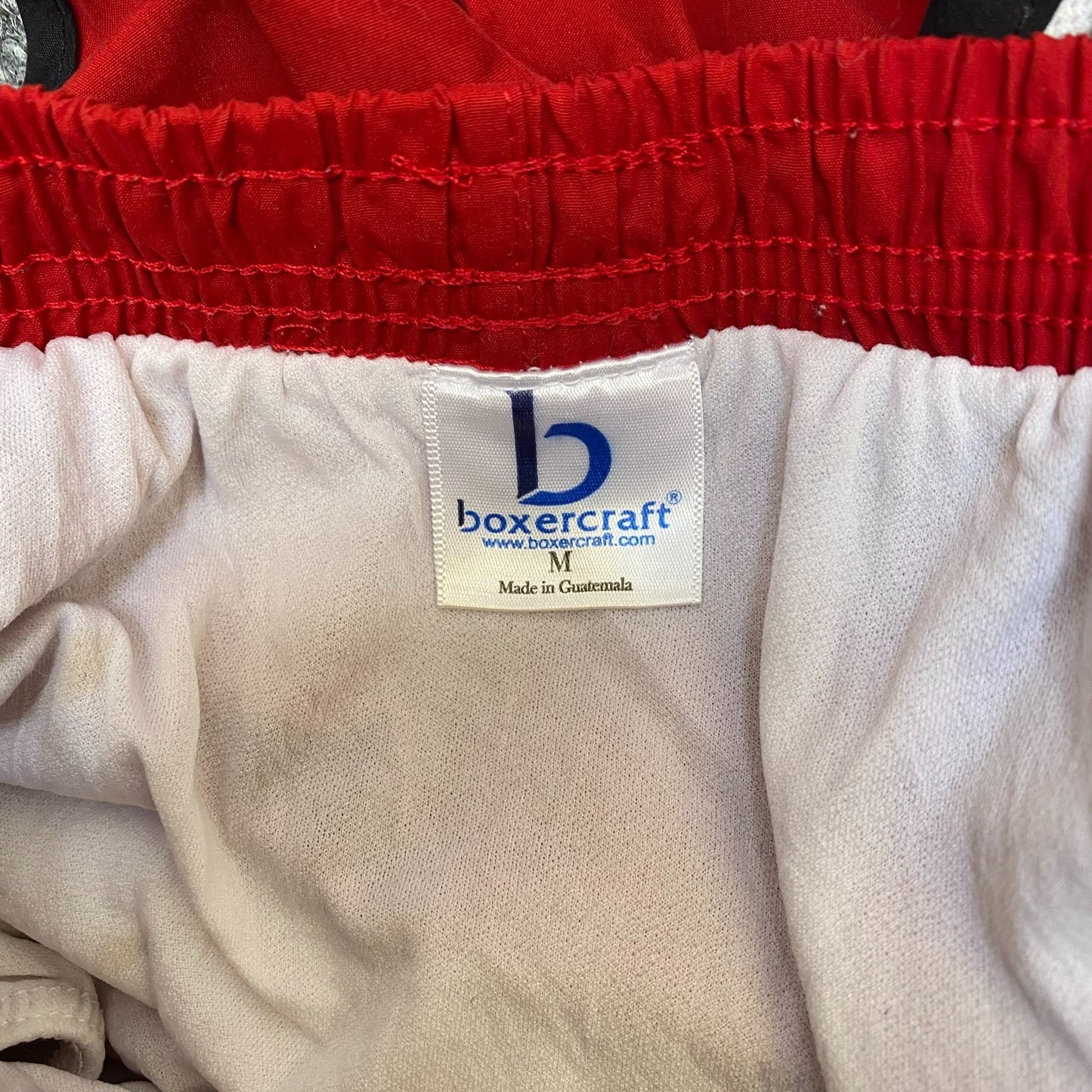 RHE Velocity Shorts Womens Medium Red White Lined Elastic Waist Athletic Workout