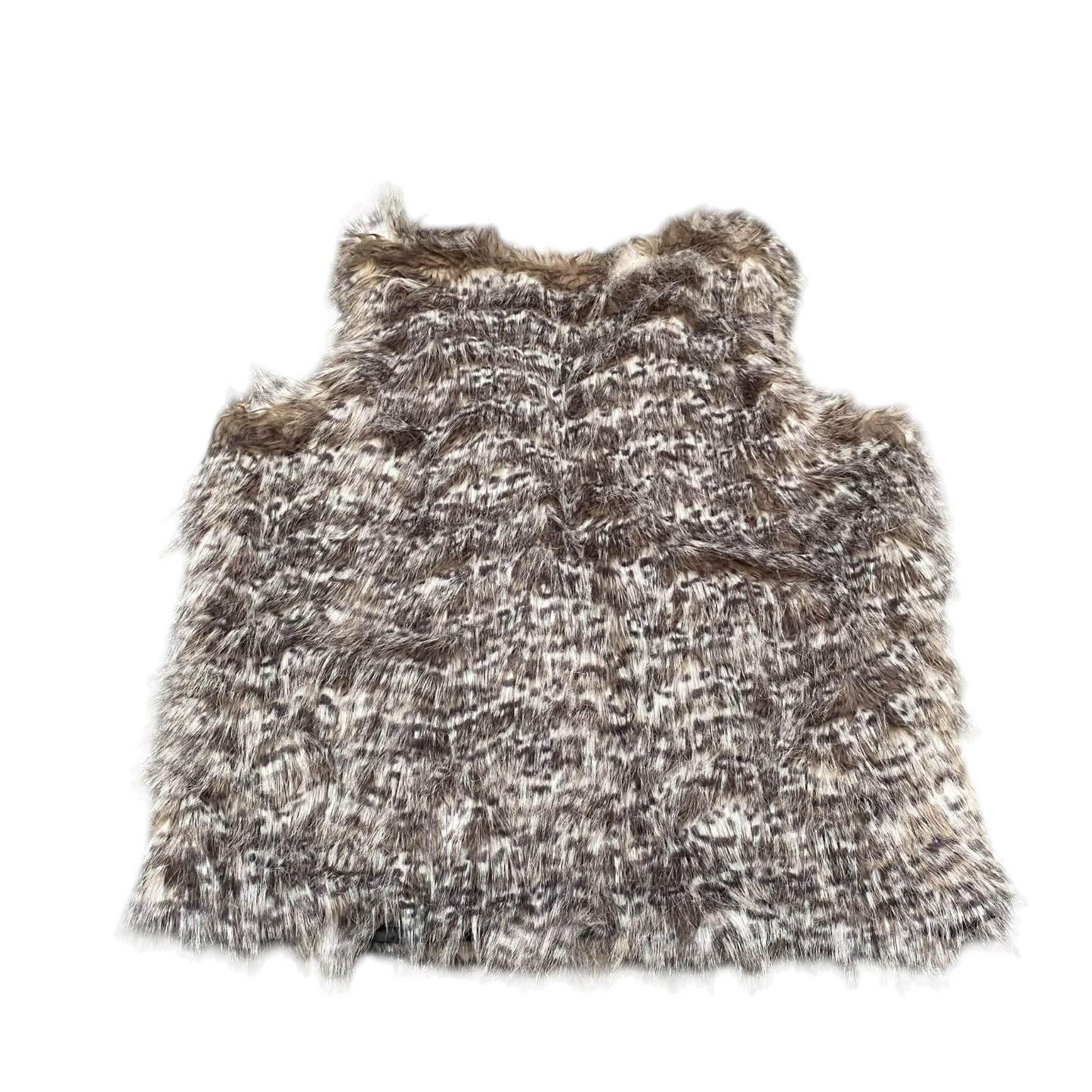 Crizpy by Zhenzi Faux Fur Vest Womens 2XL Multicolor Leopard Print Sleeveless