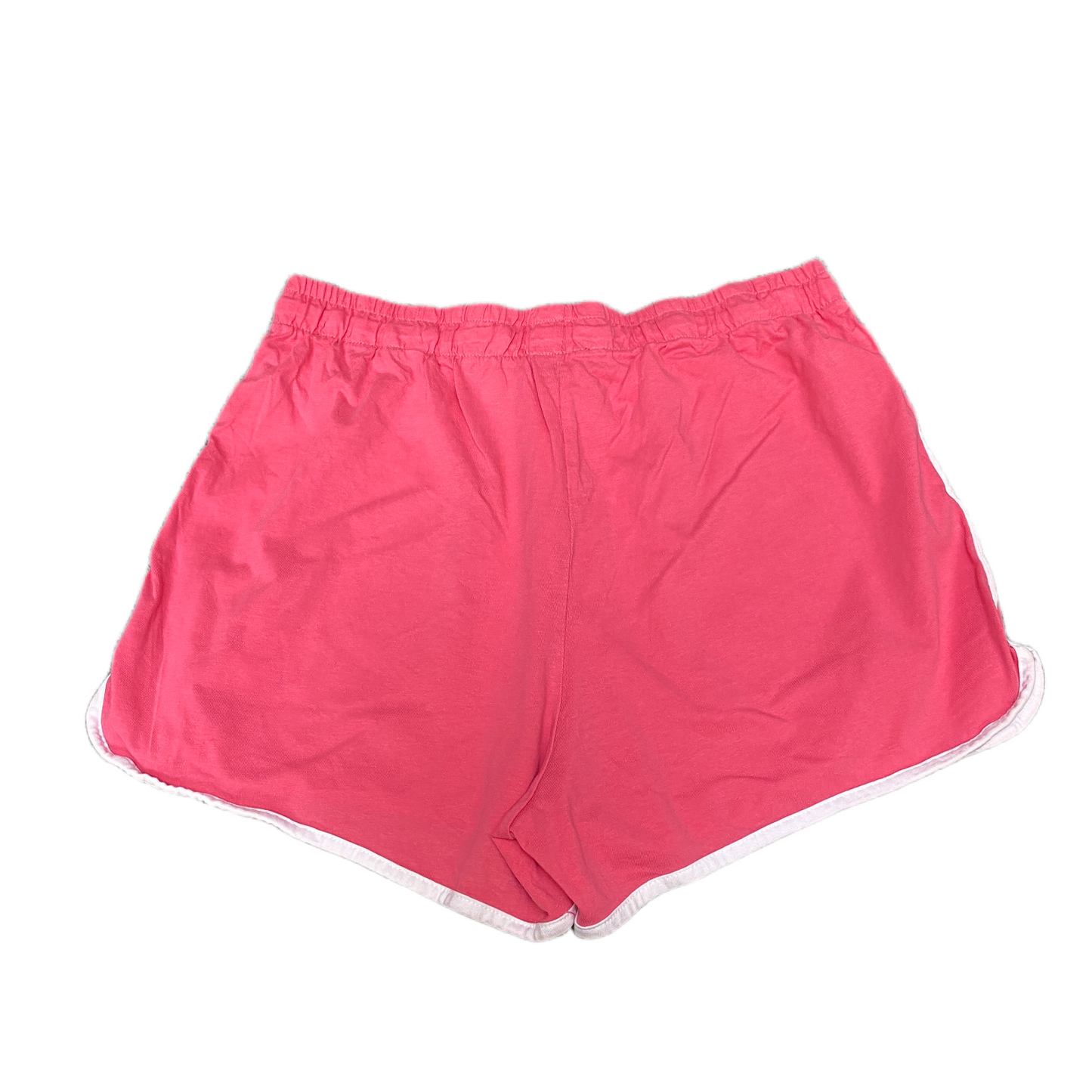 Running Sprinter Shorts Womens L 30" Waist Pink Athletic Gym Workout Dolphin Hem